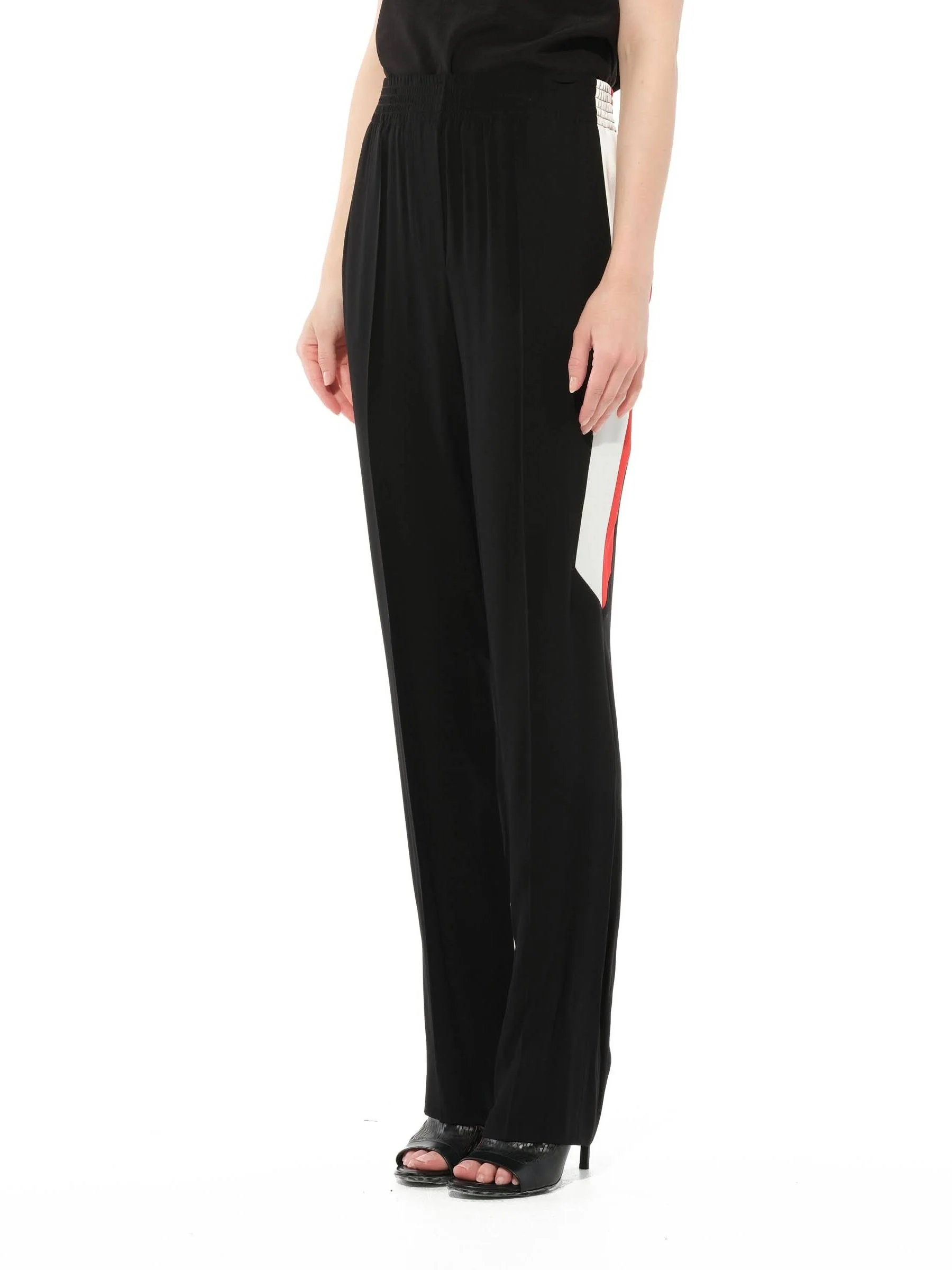 Crepe Satin Fit Pants in Black - Image 5