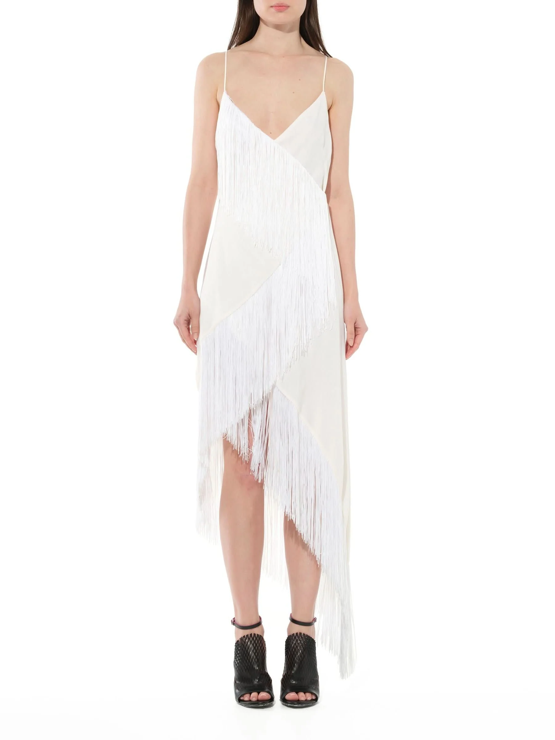 Fringes Dress in White - Image 4