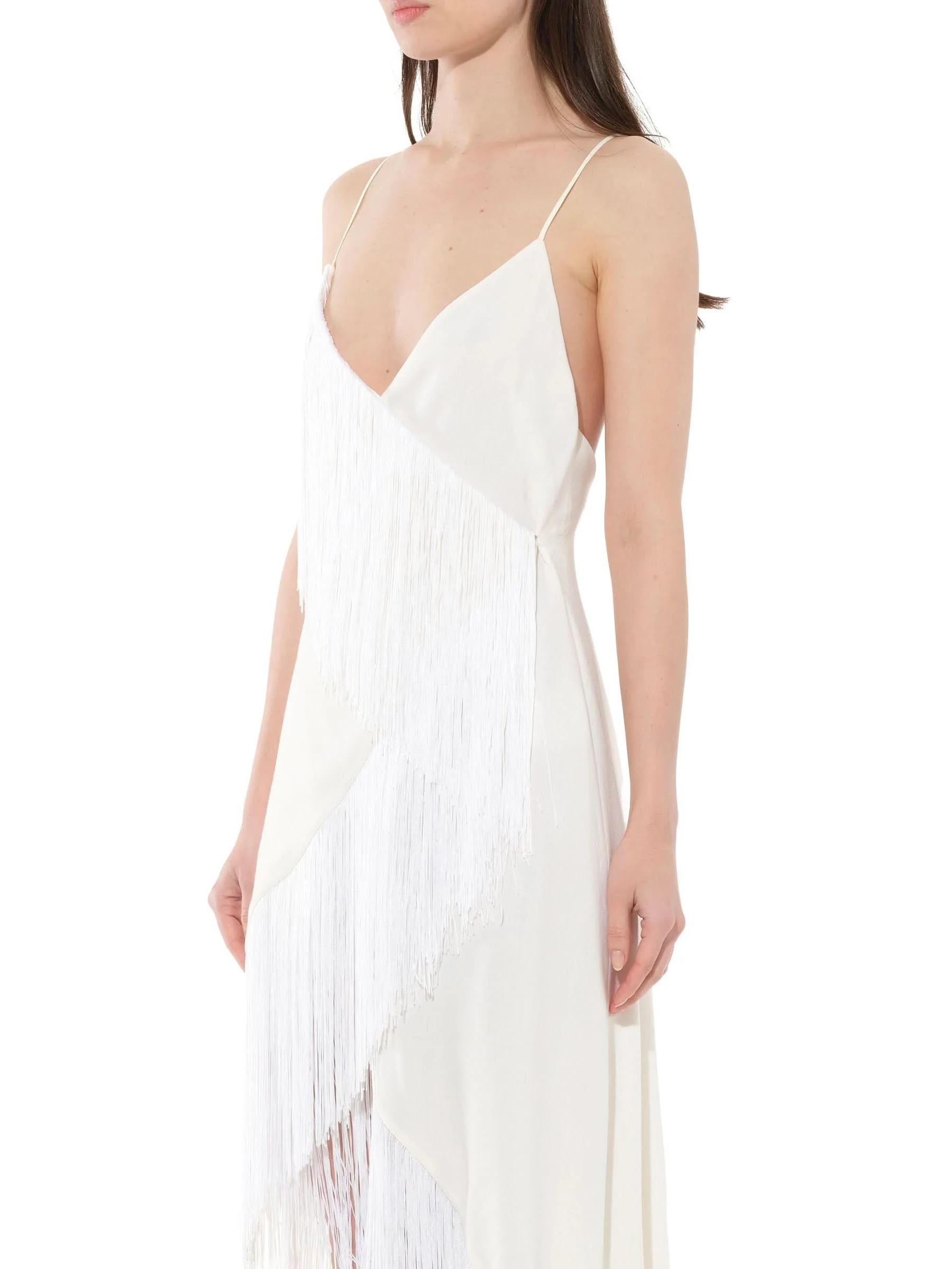 Fringes Dress in White - Image 5