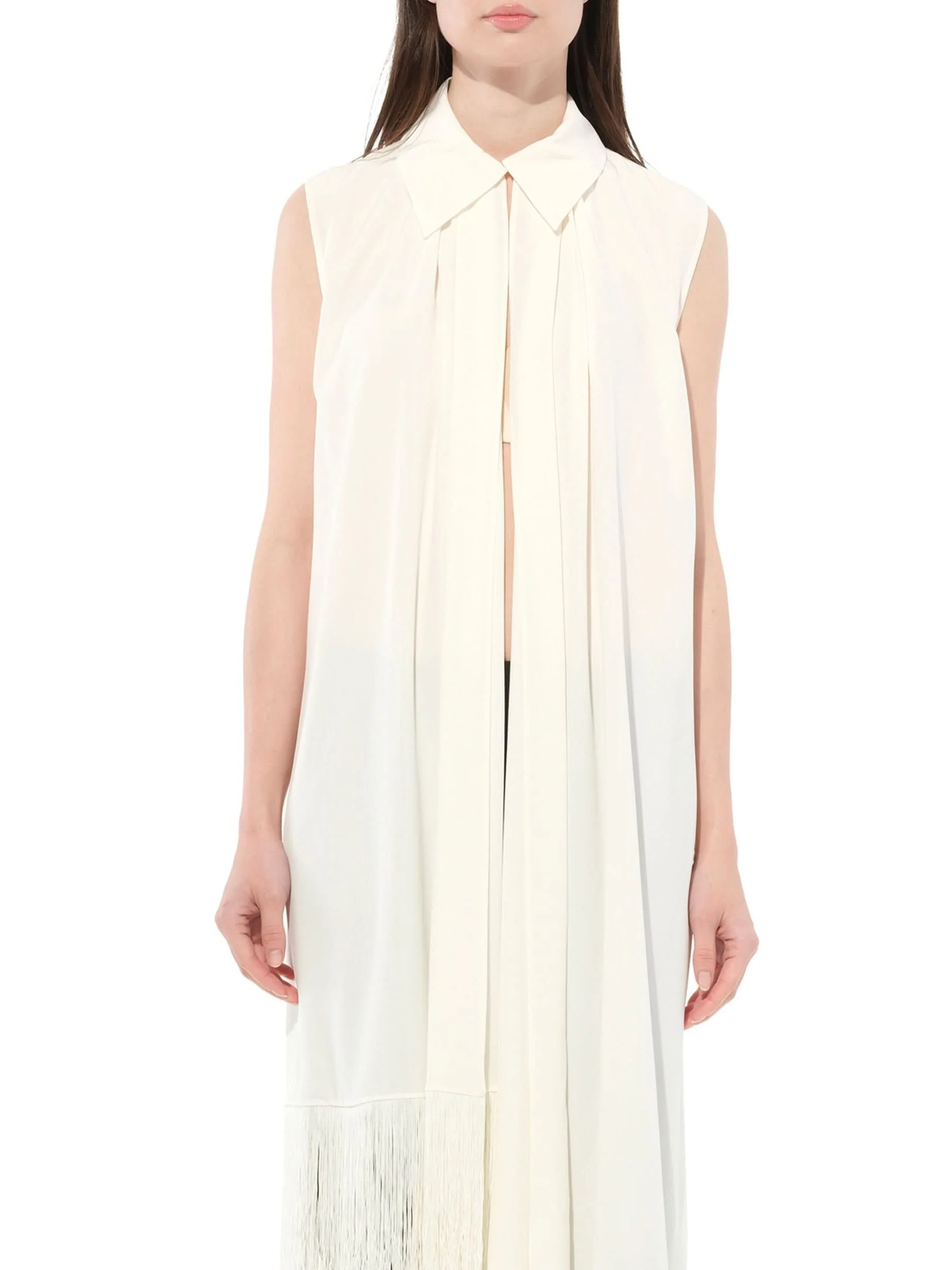 Sleeveless Shirt in White