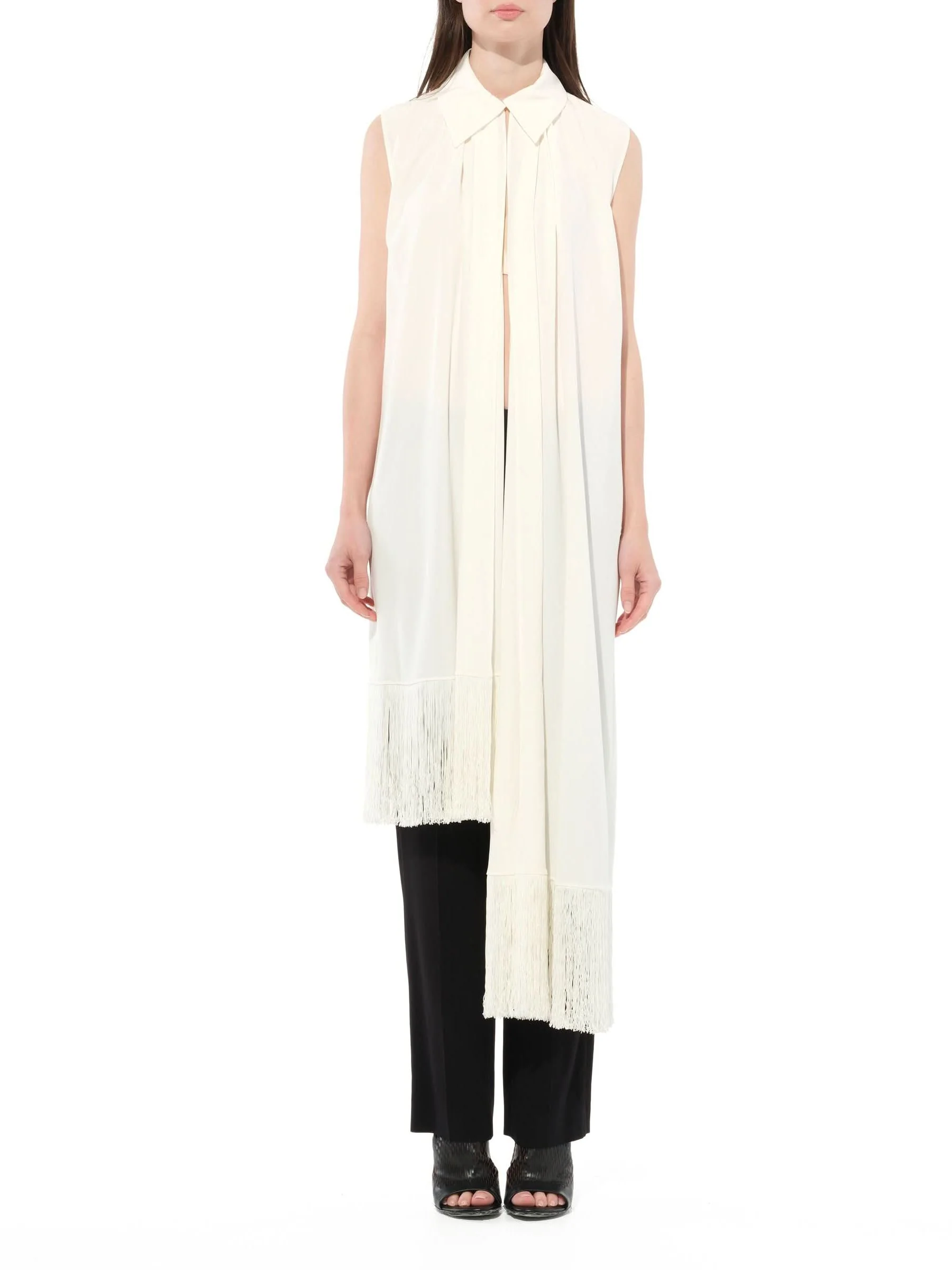 Sleeveless Shirt in White - Image 4