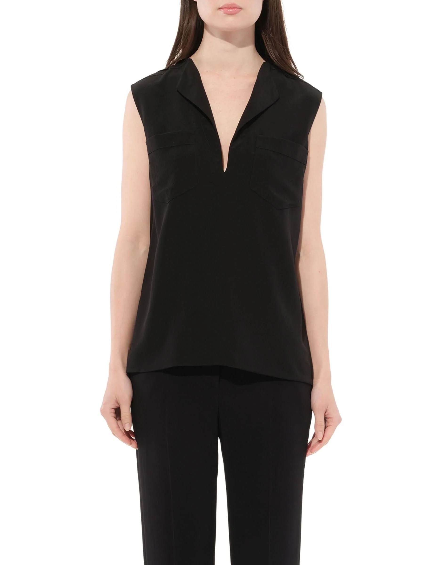 Sleeveless Shirt in Black