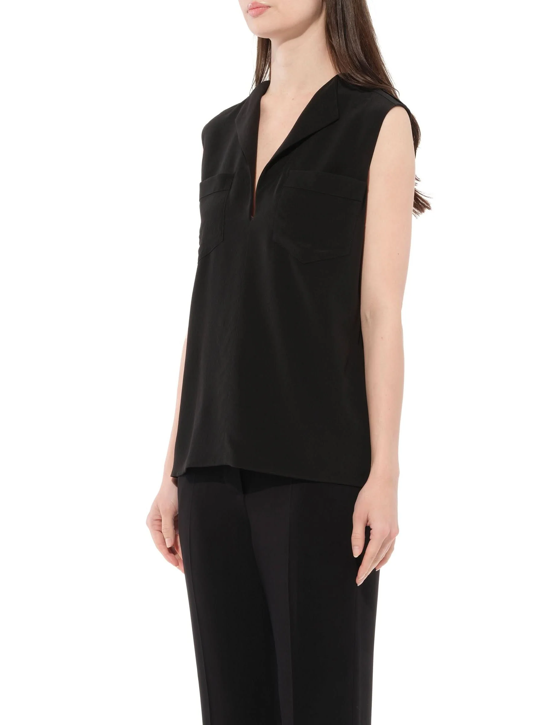 Sleeveless Shirt in Black - Image 5