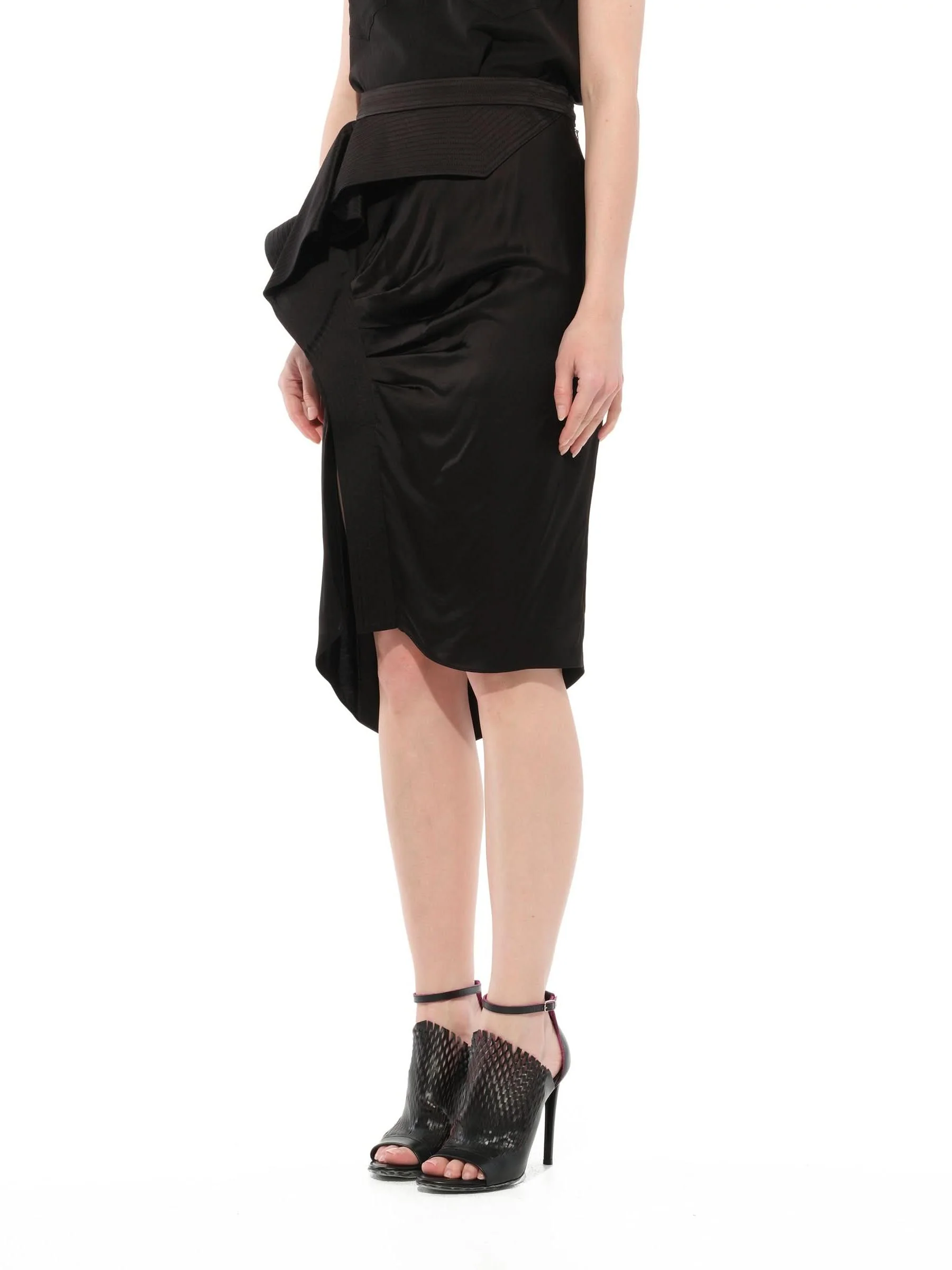Satin Skirt in Black - Image 5