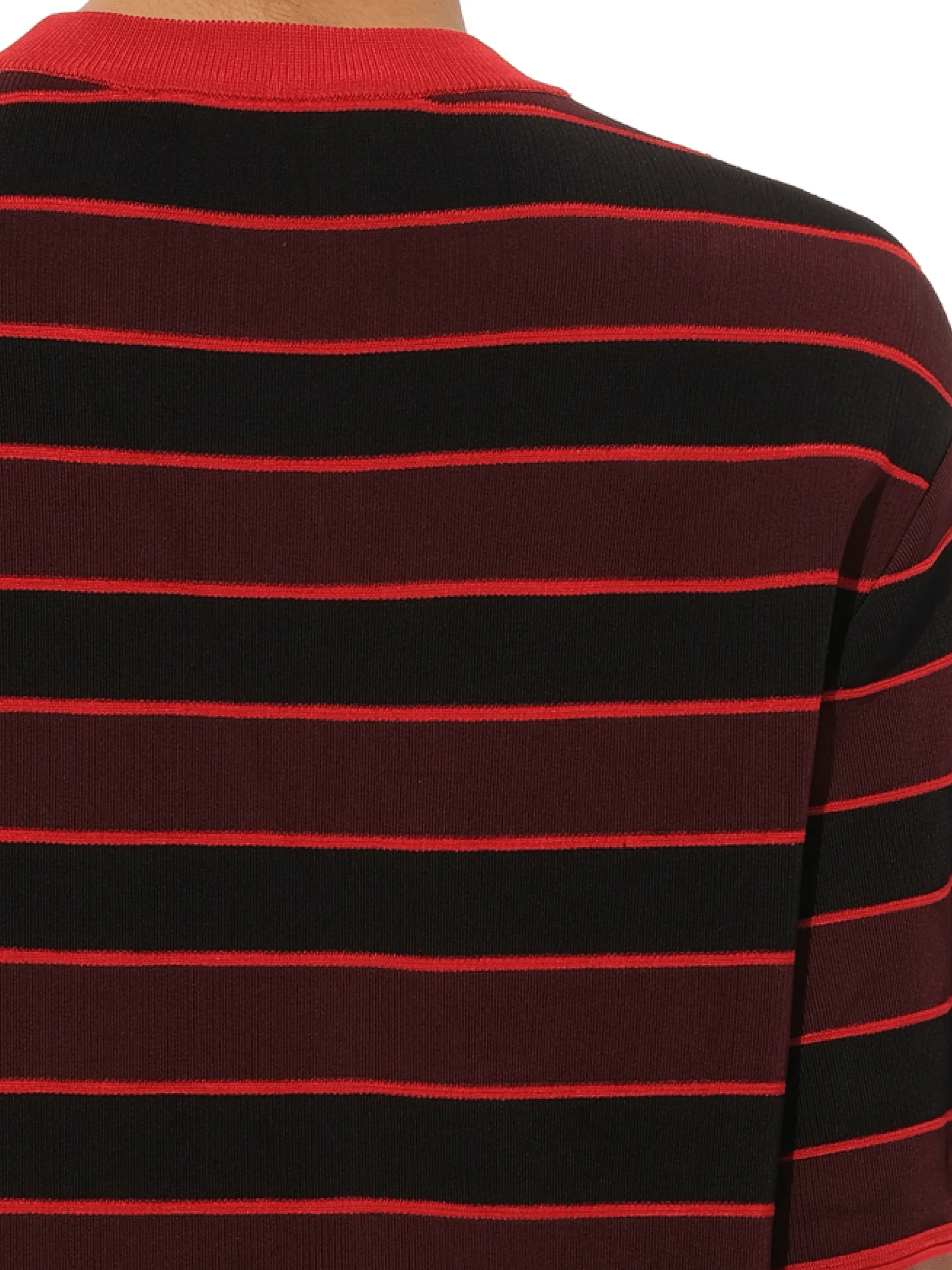 Striped Sweater in Burgundy/Black - Image 3