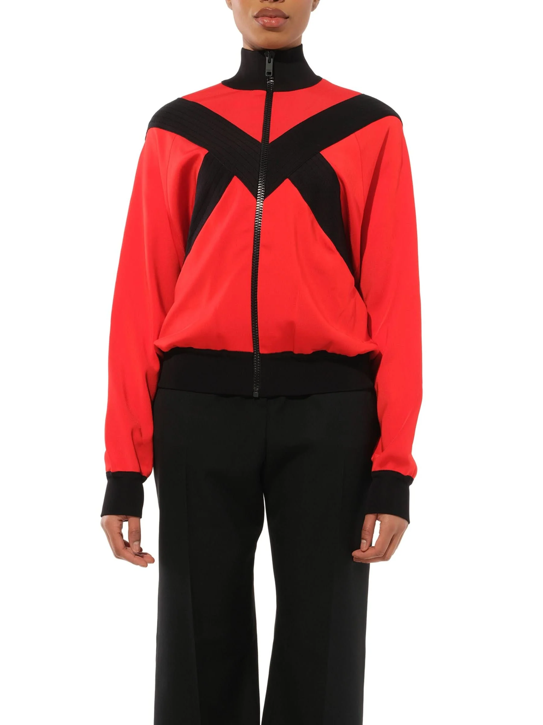 Turtle Neck Multi Sweater in Red
