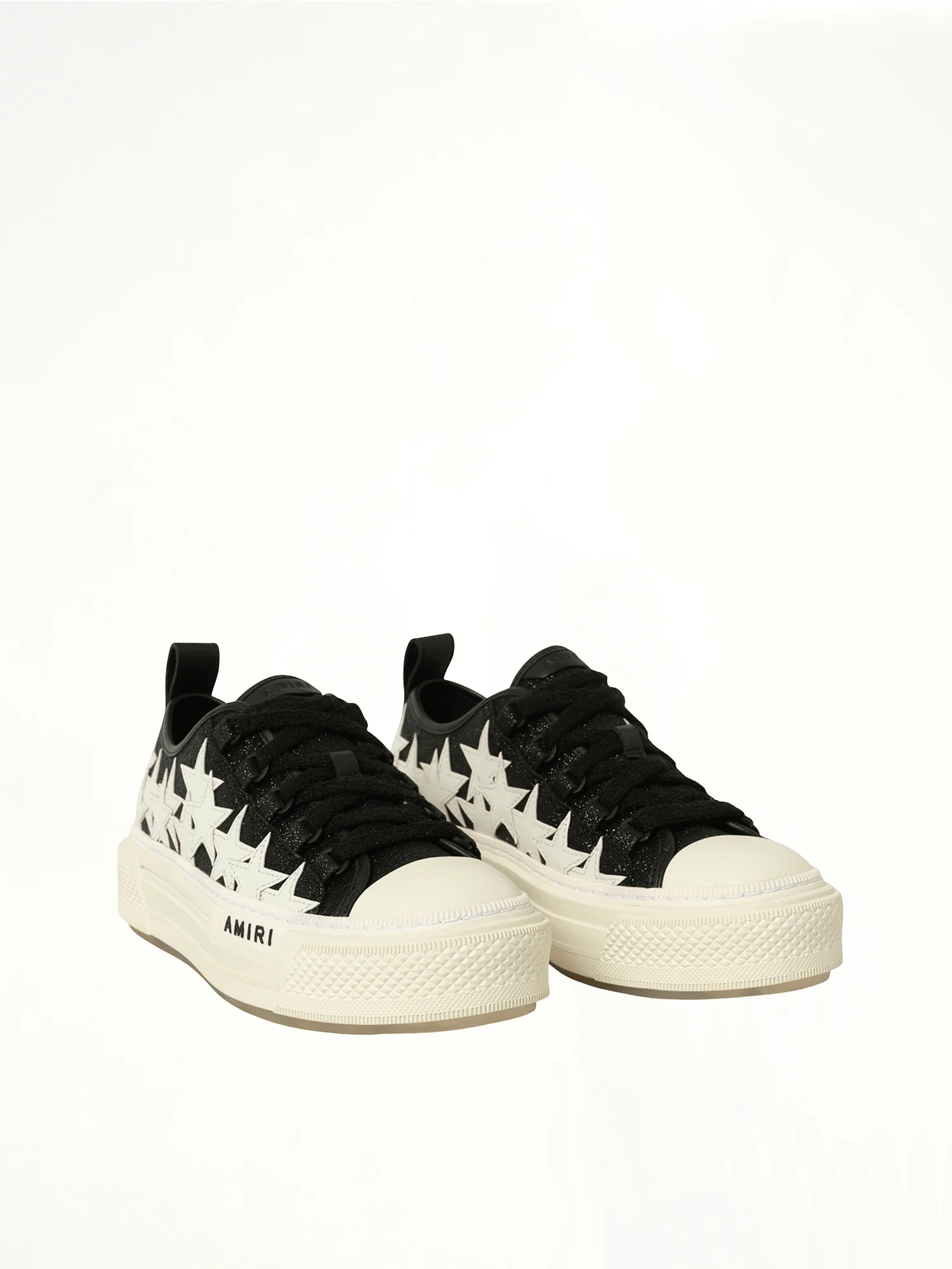 Glitter Stars Court Low Sneaker in Black - Image 2