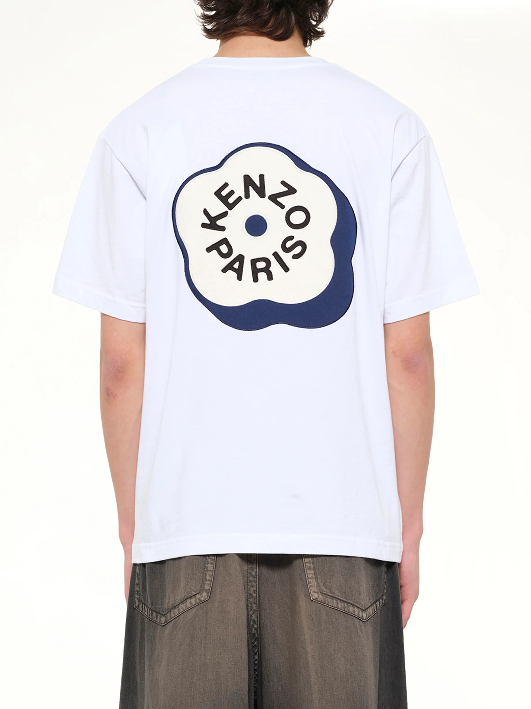 Gots Boke Flower 2.0 Embroidered Oversize T-Shirt in White - Image 5