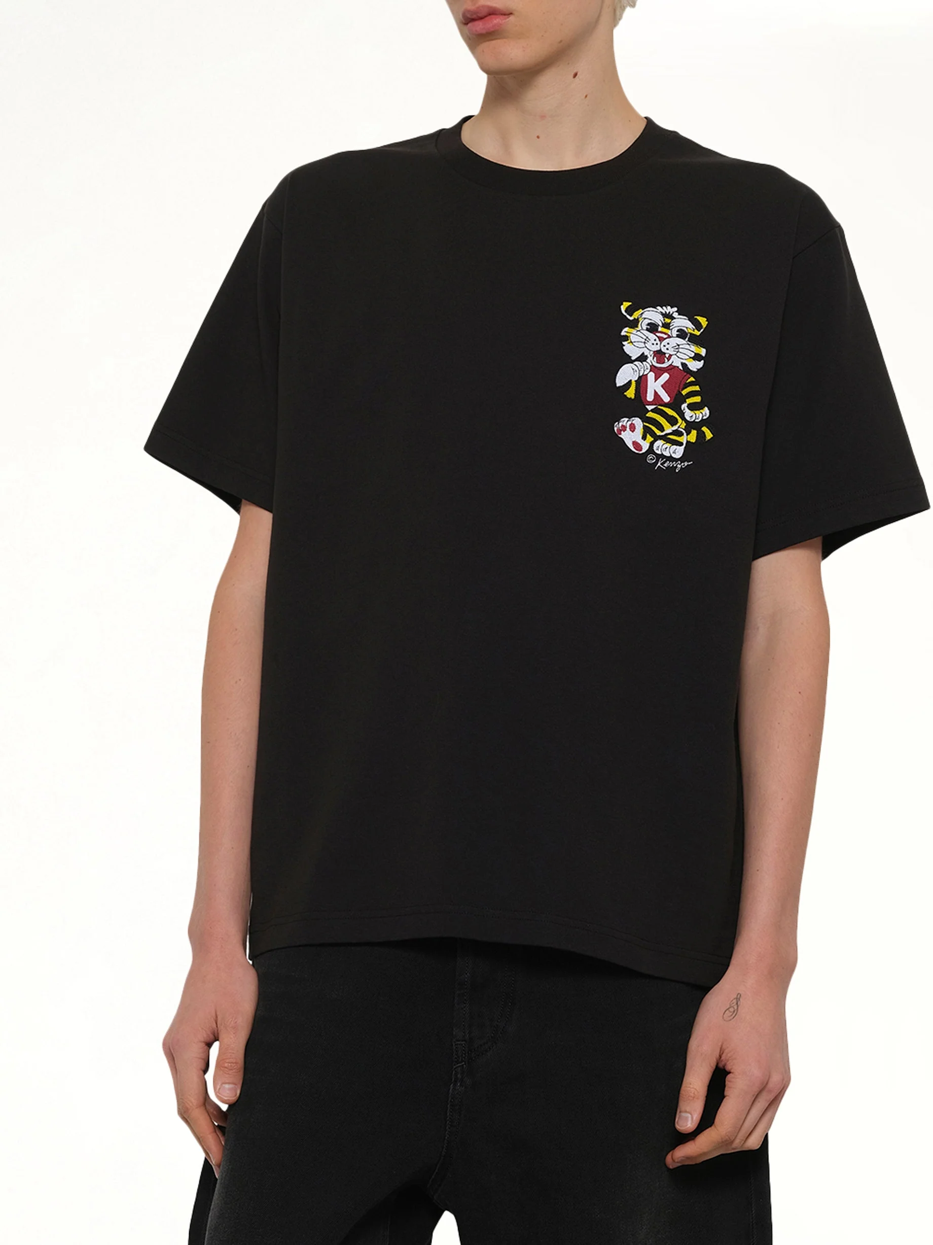 Gots Kenzo Wild Tiger Embroidered Oversize T-Shirt in Black - Image 6
