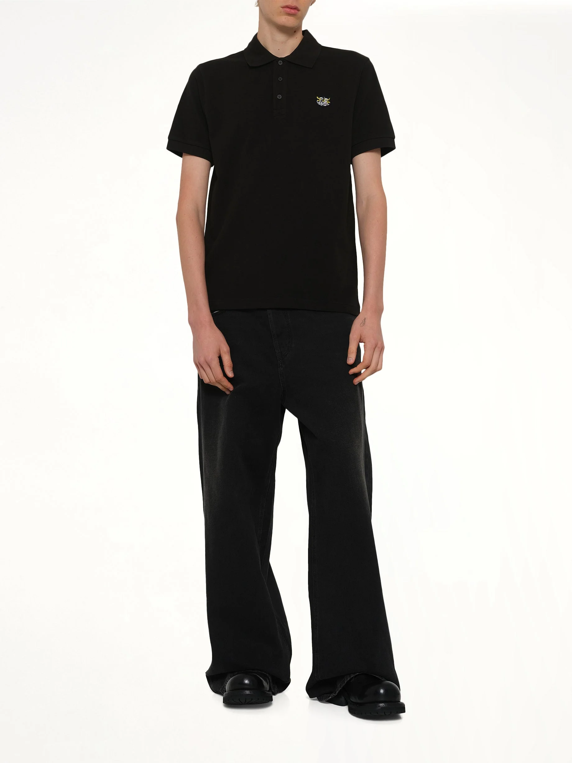 Gots Kenzo Wild Tiger Slim Polo in Black - Image 4
