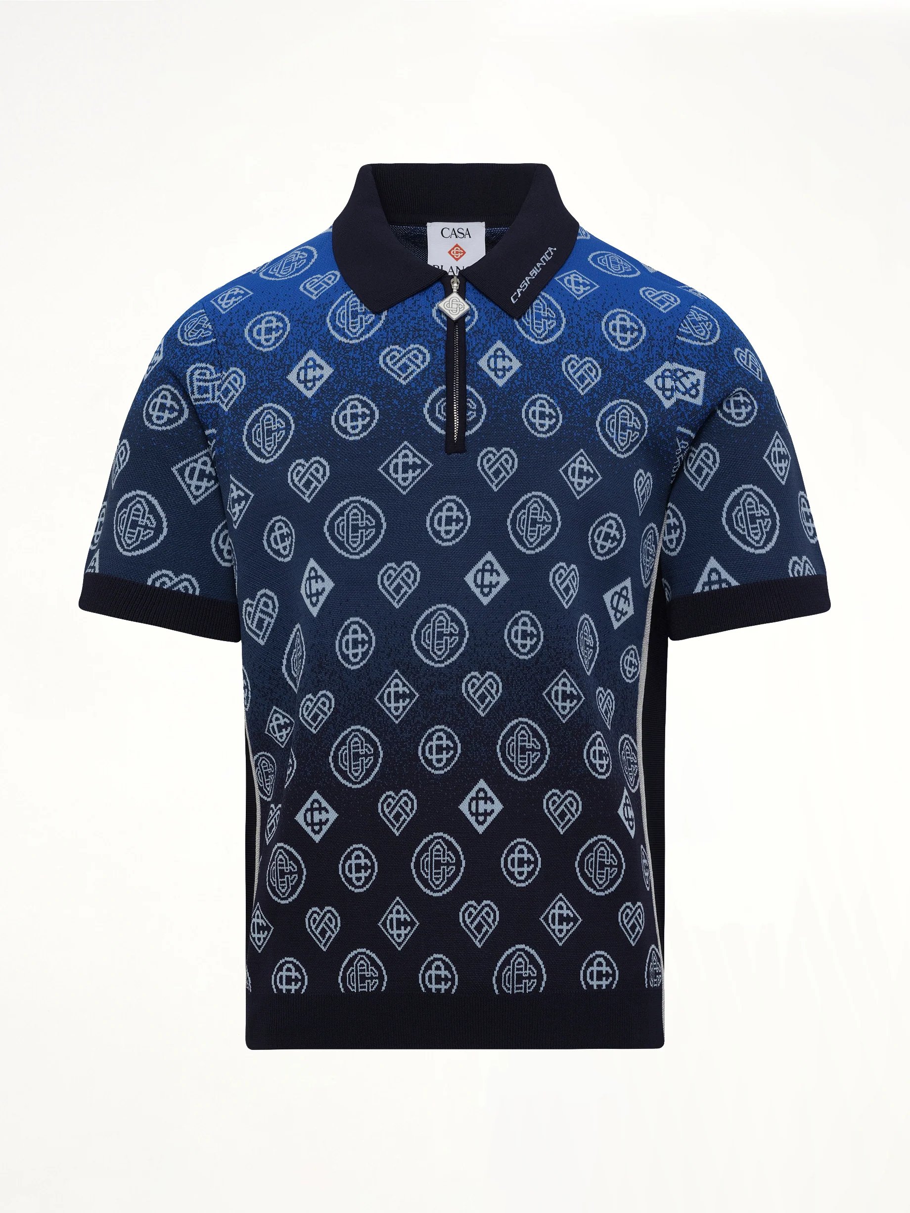 Gradient Monogram Polo Shirt in Blue - Image 2