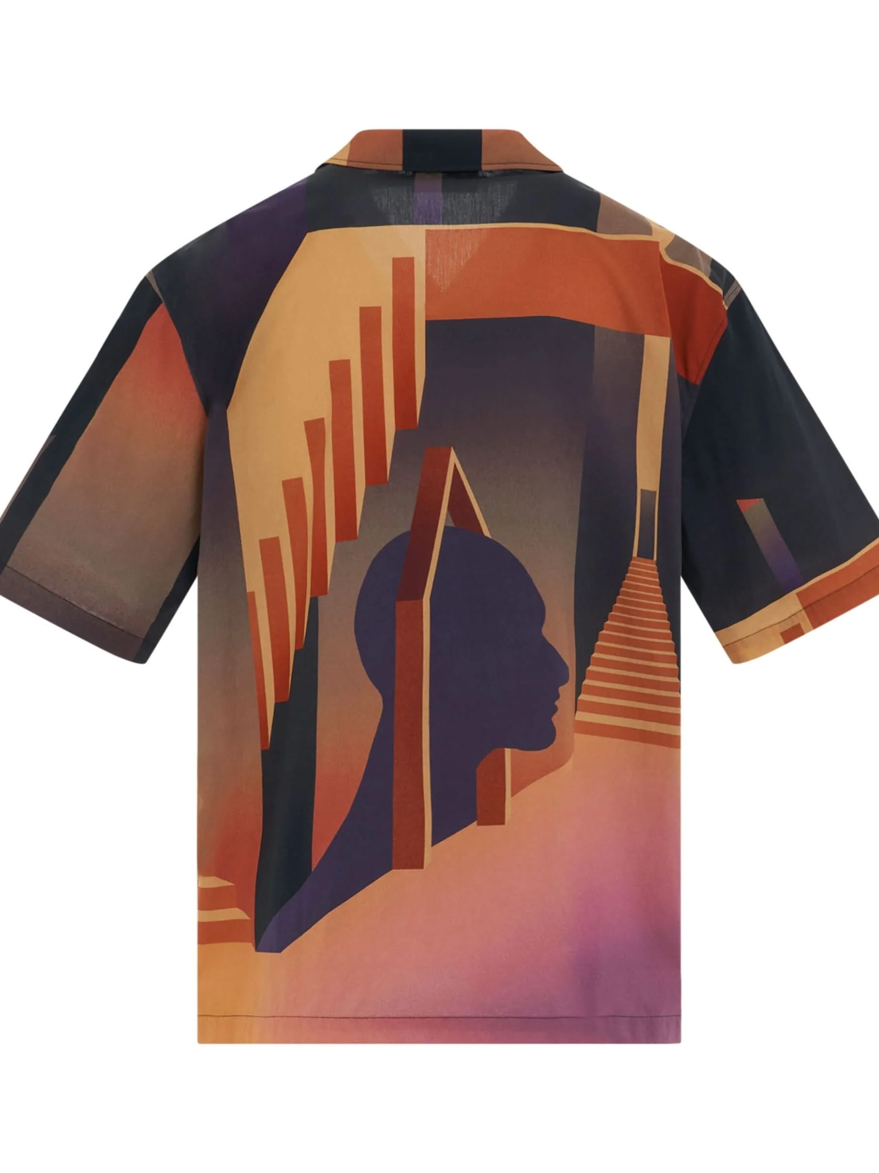 Graphic Bowling Shirt in Warm Desert - Image 4