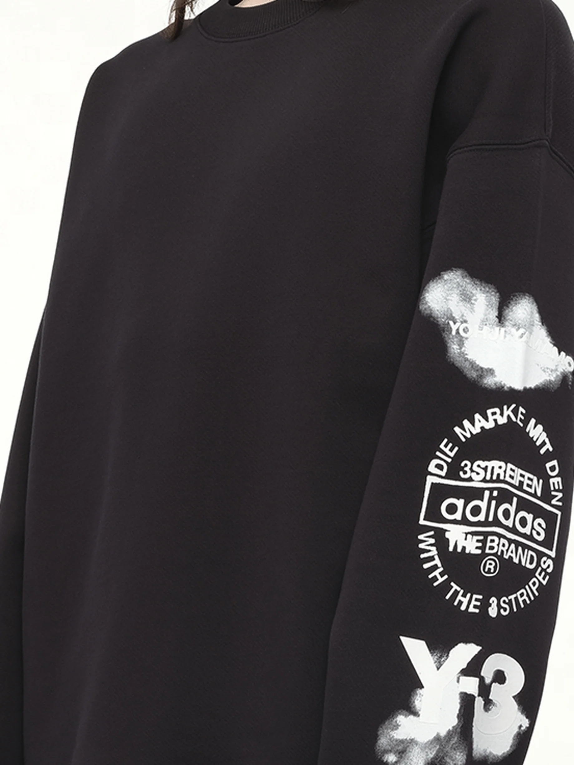 Graphic Crew Sweat in Black - Image 3