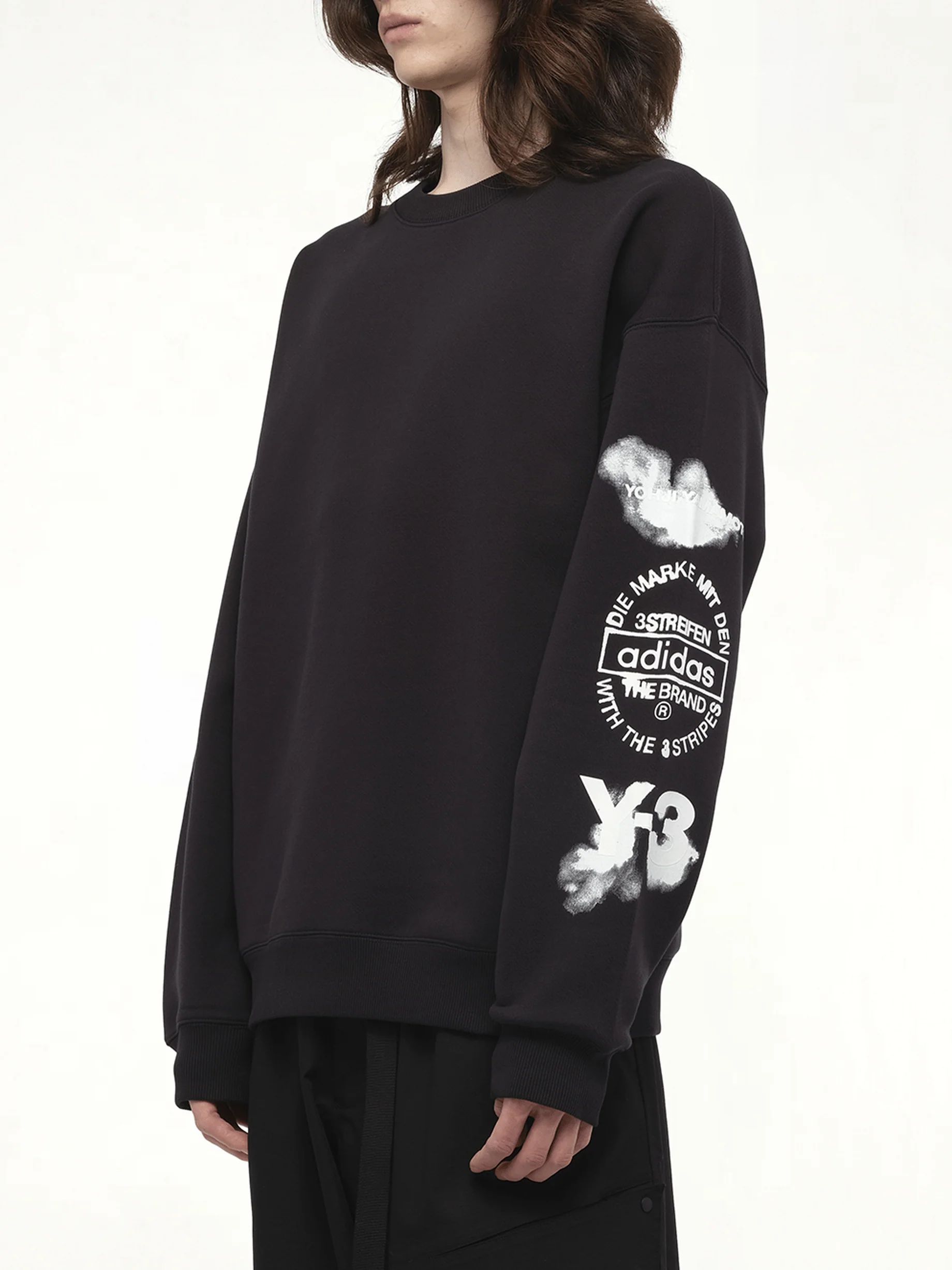 Graphic Crew Sweat in Black - Image 5