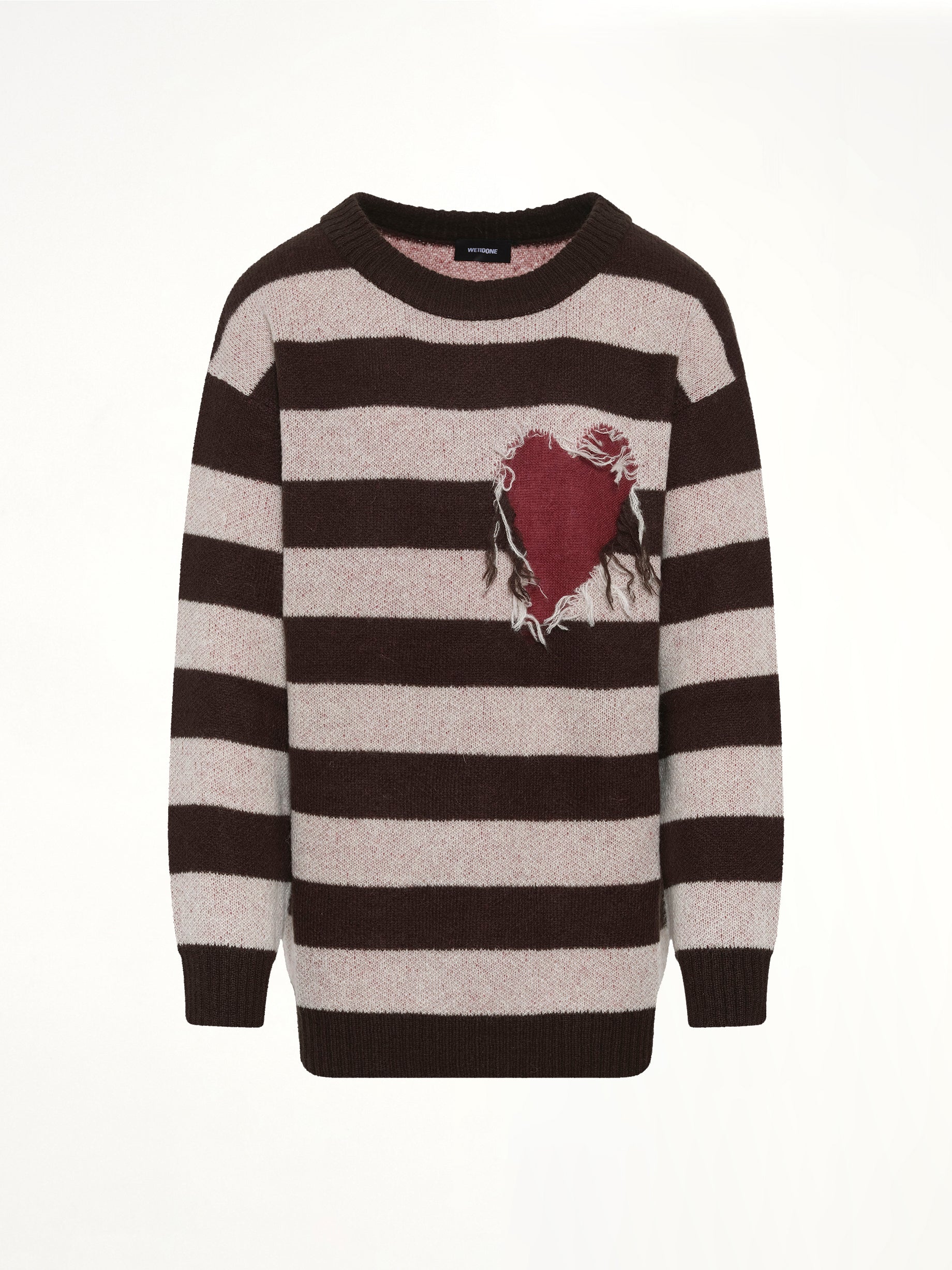 Grunge Stripe Pullover in Brown - Image 2