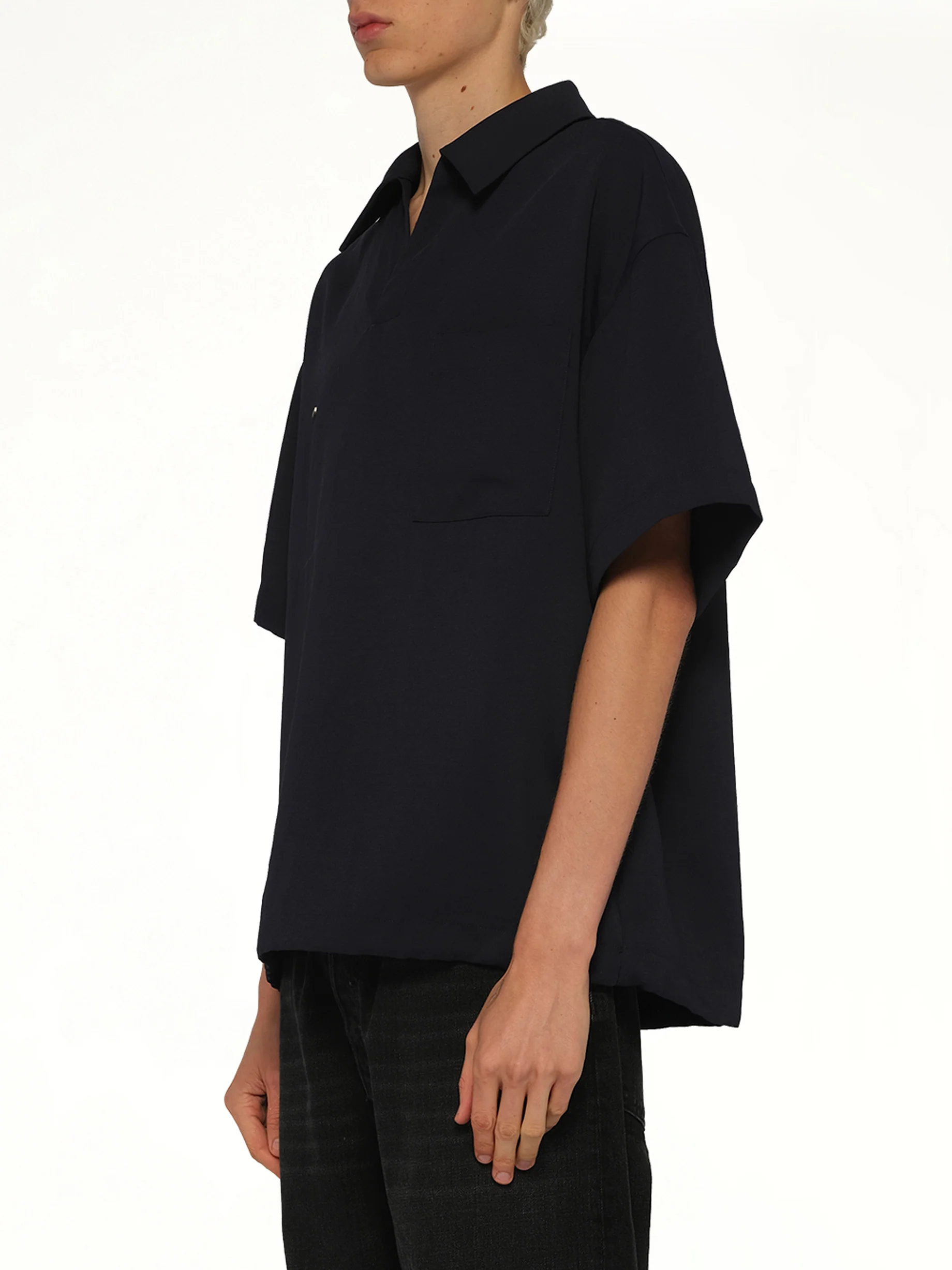 Half Sleeve Polo in Navy - Image 3