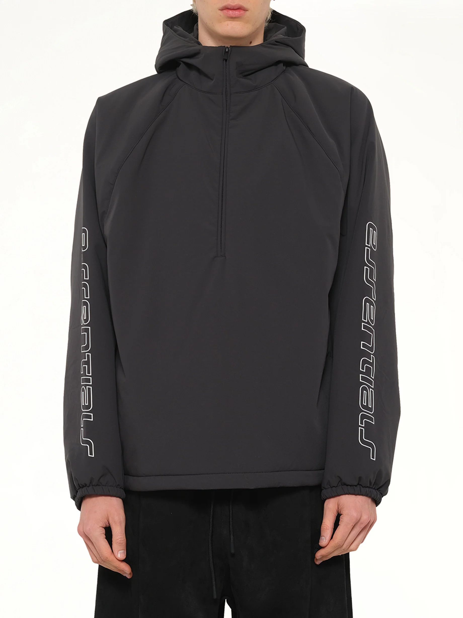 Half Zip Anorak in Vintage Black