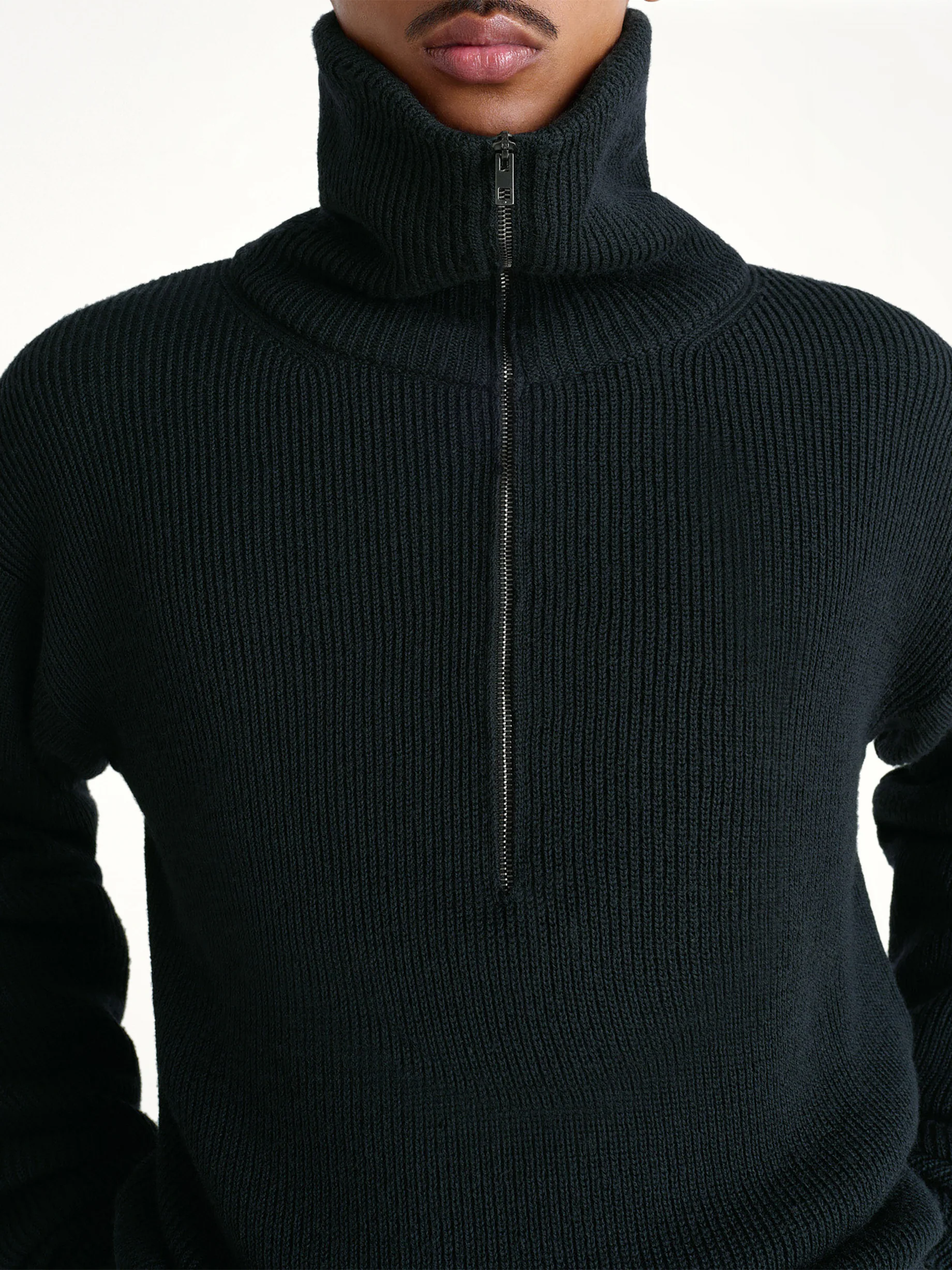 Half Zip Sweater in Black - Image 6