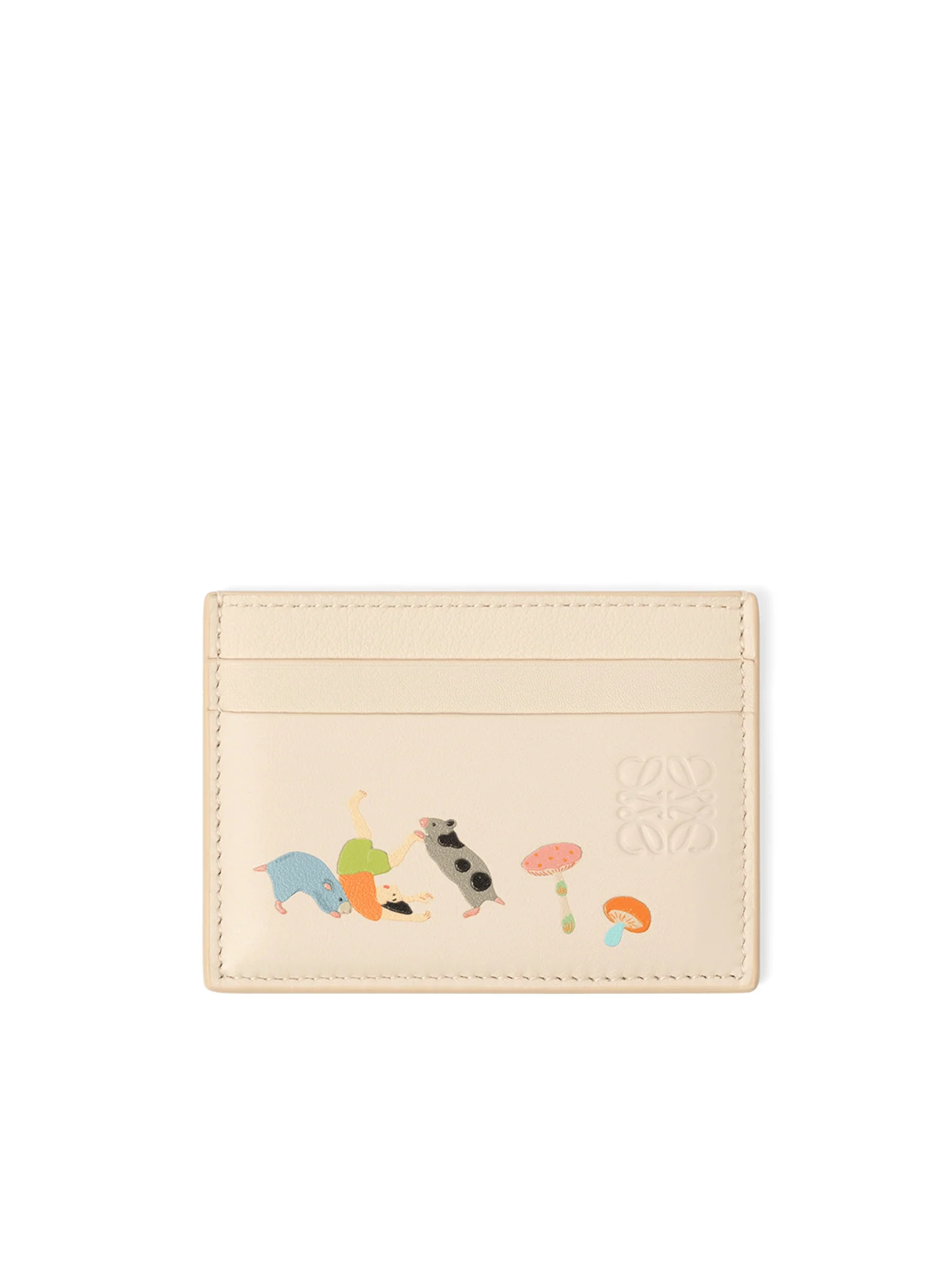 Hamster Plain Cardholder in Talc