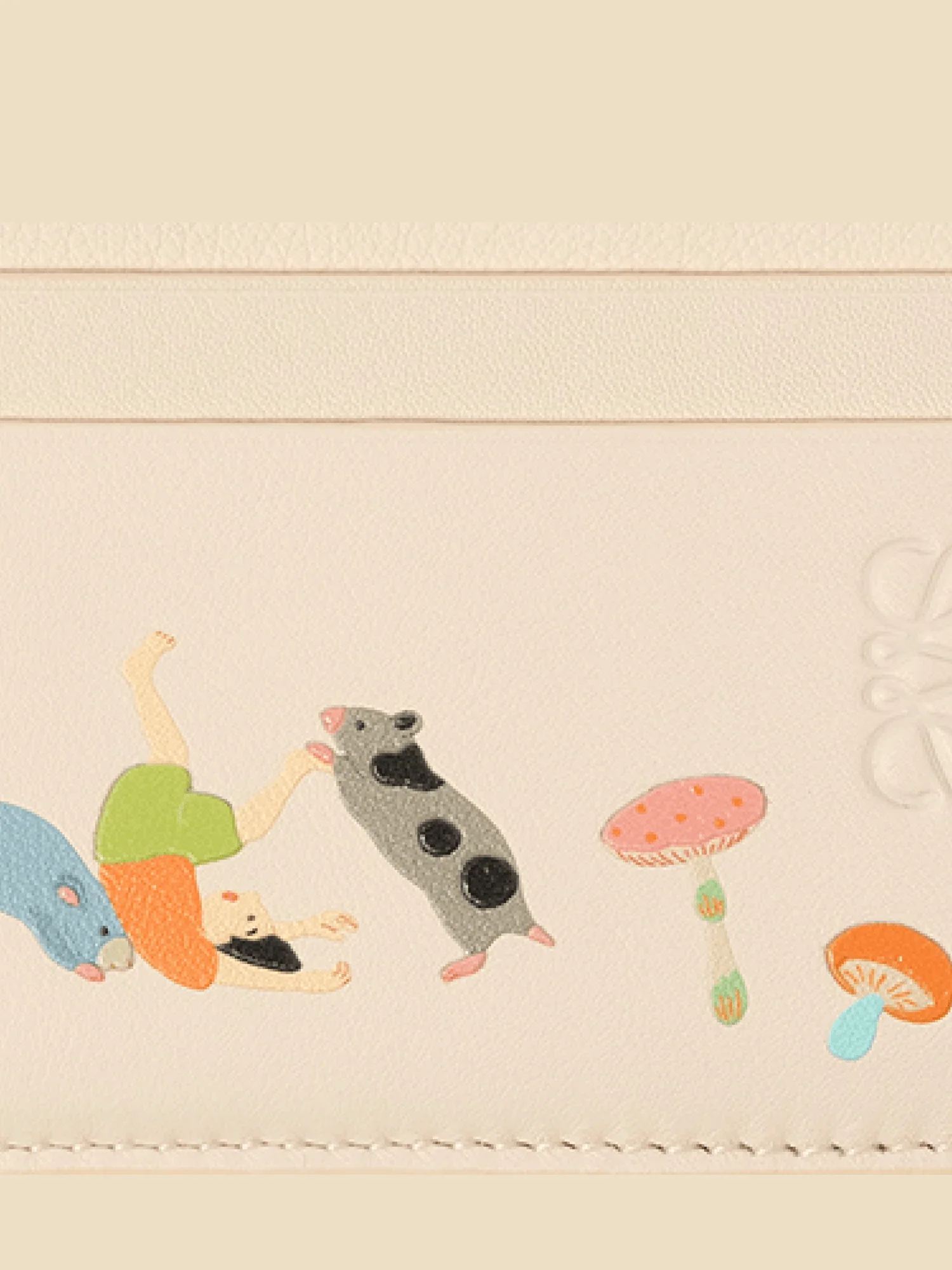 Hamster Plain Cardholder in Talc - Image 3