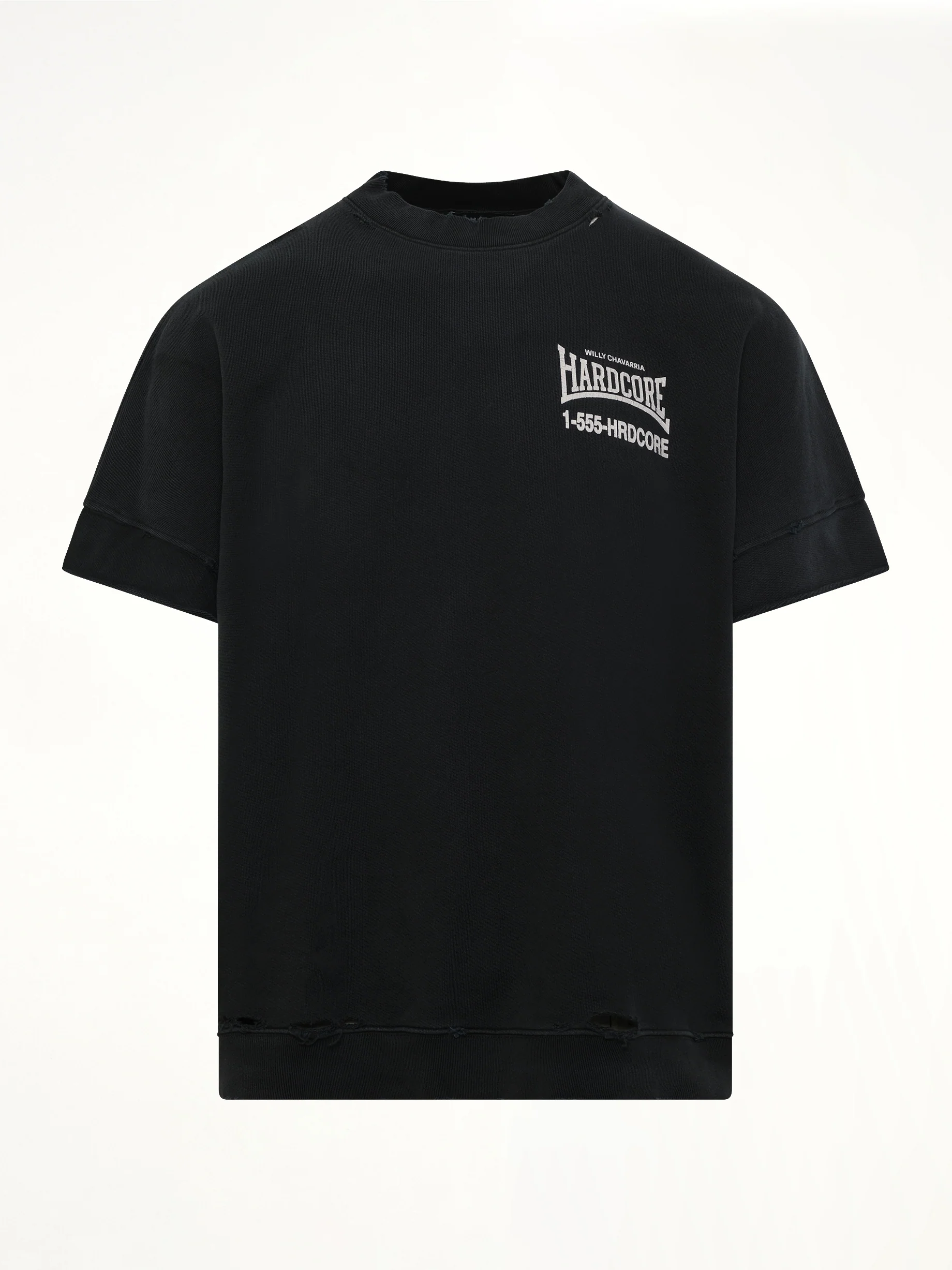 "Hardcore" Muscle T-Shirt in Black - Image 2