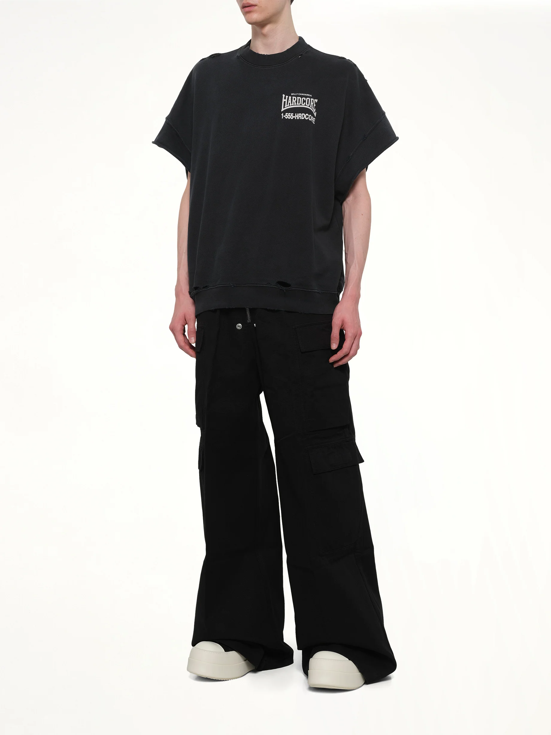 "Hardcore" Muscle T-Shirt in Black - Image 4