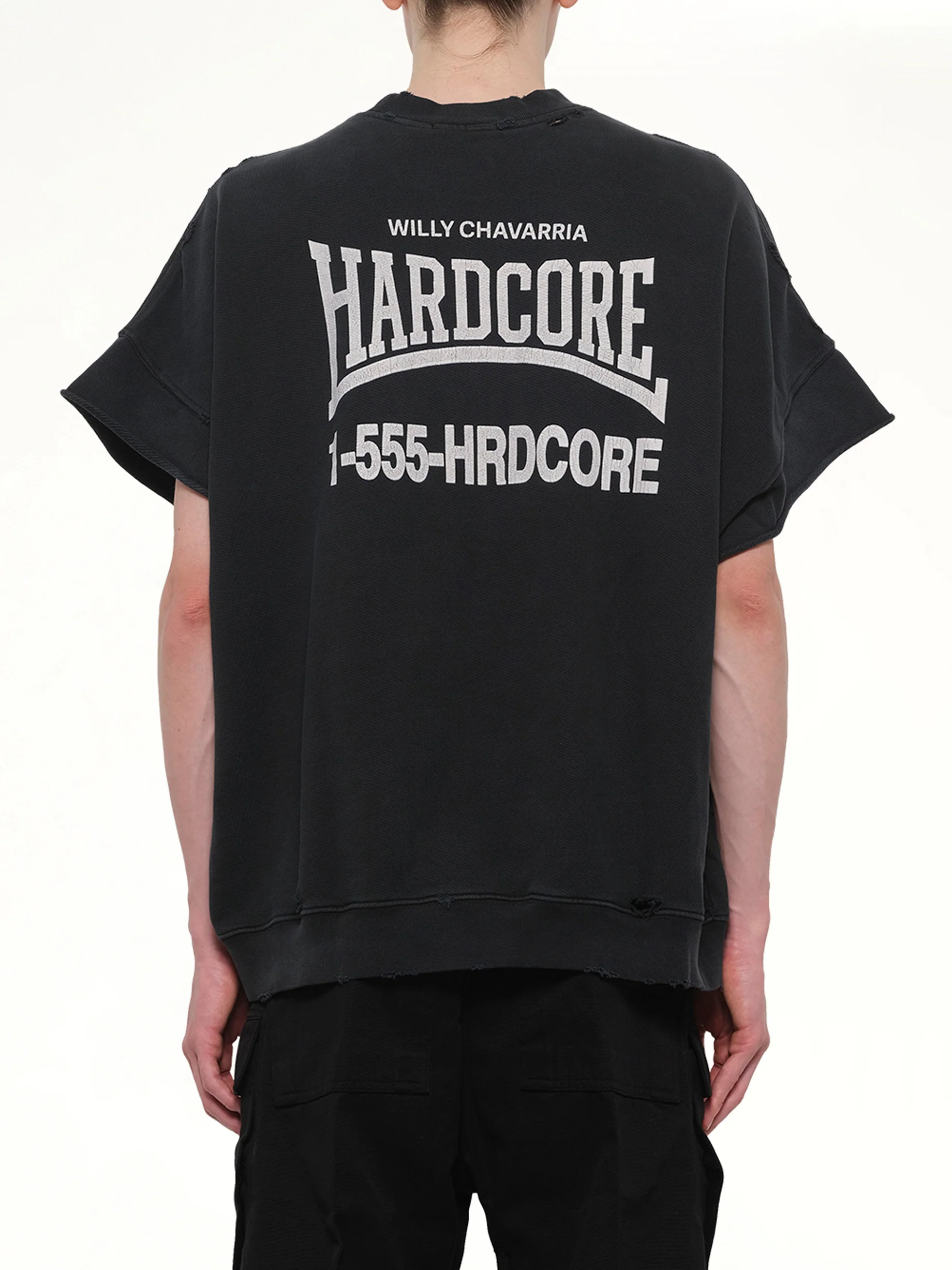 "Hardcore" Muscle T-Shirt in Black - Image 5