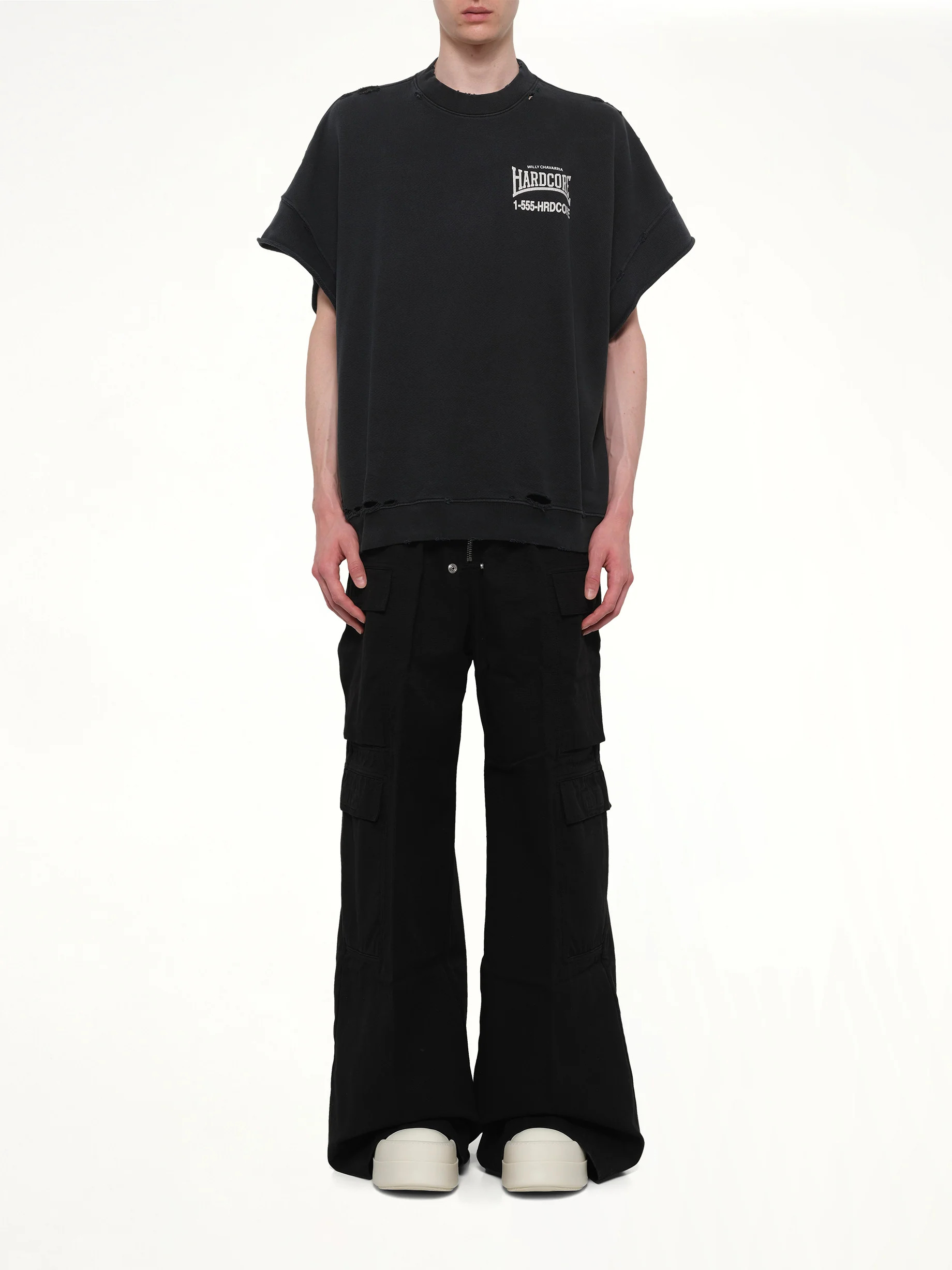 "Hardcore" Muscle T-Shirt in Black - Image 7
