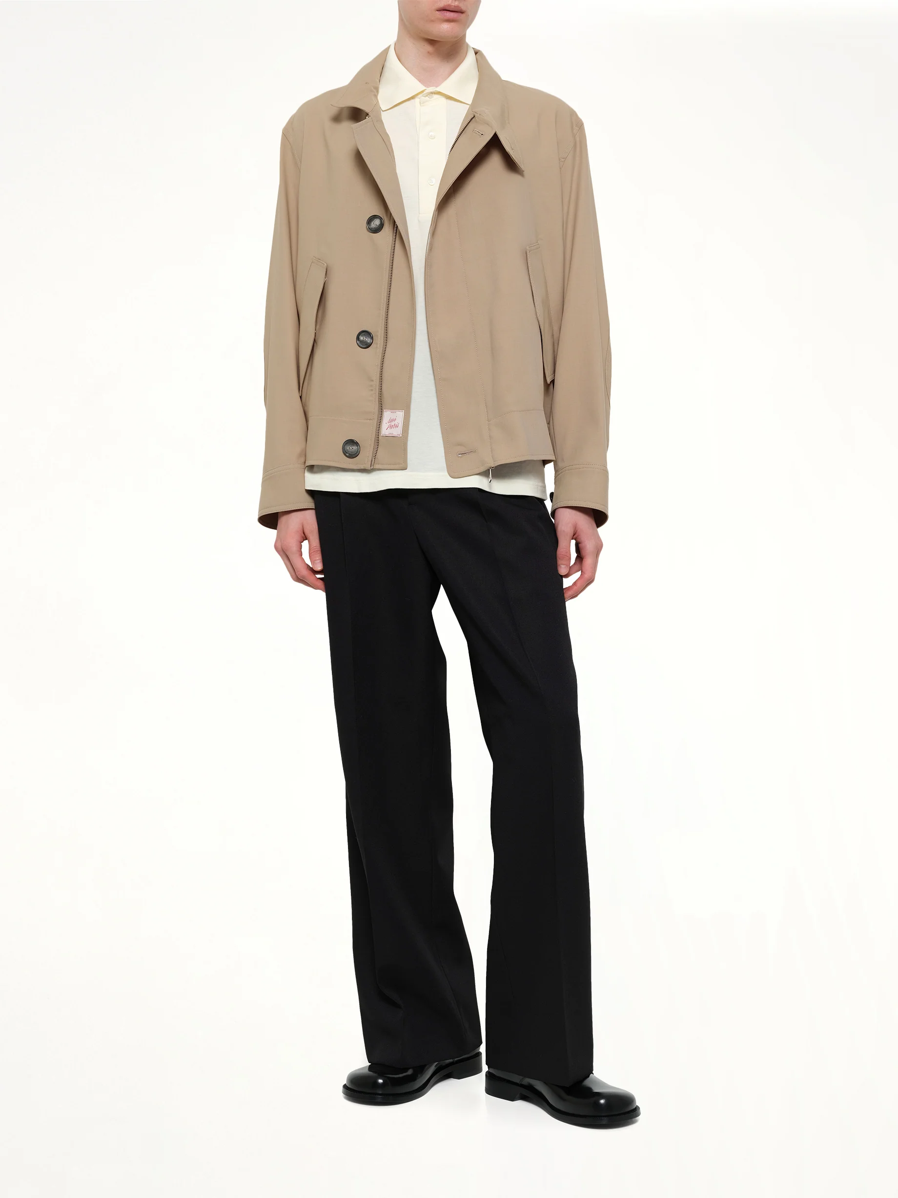 Harrington Jacket in Beige Taupe - Image 4