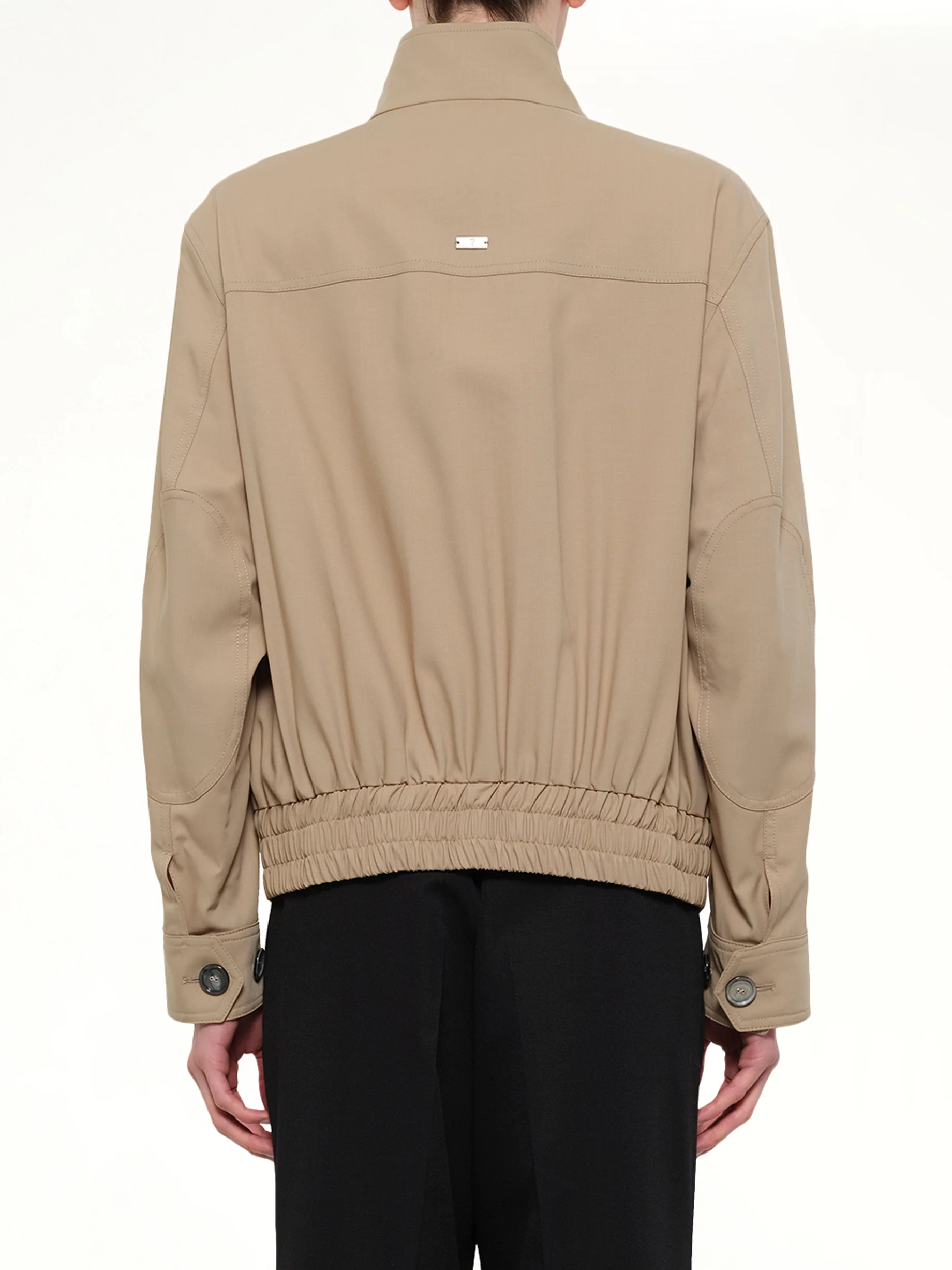 Harrington Jacket in Beige Taupe - Image 5