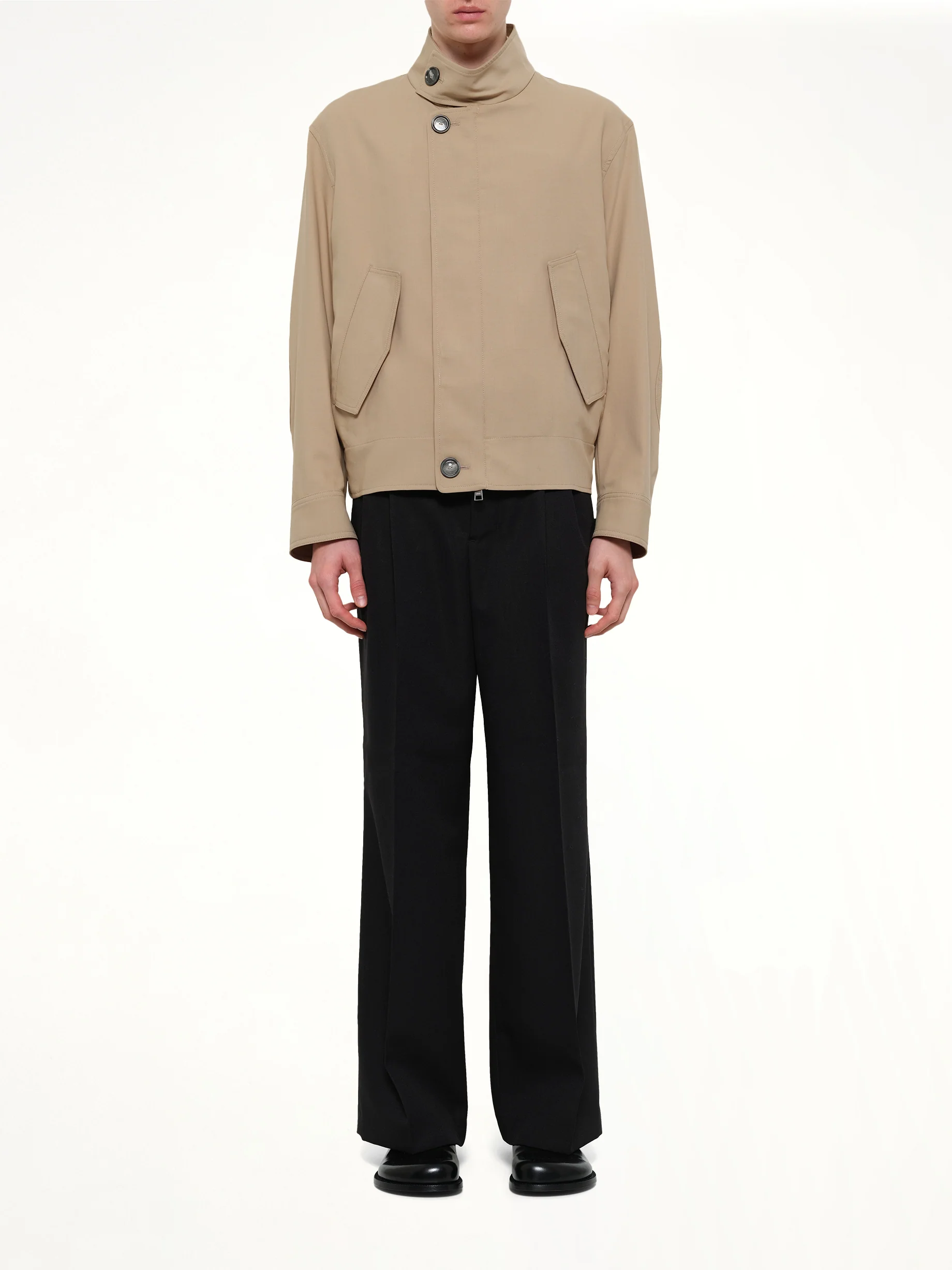 Harrington Jacket in Beige Taupe - Image 7