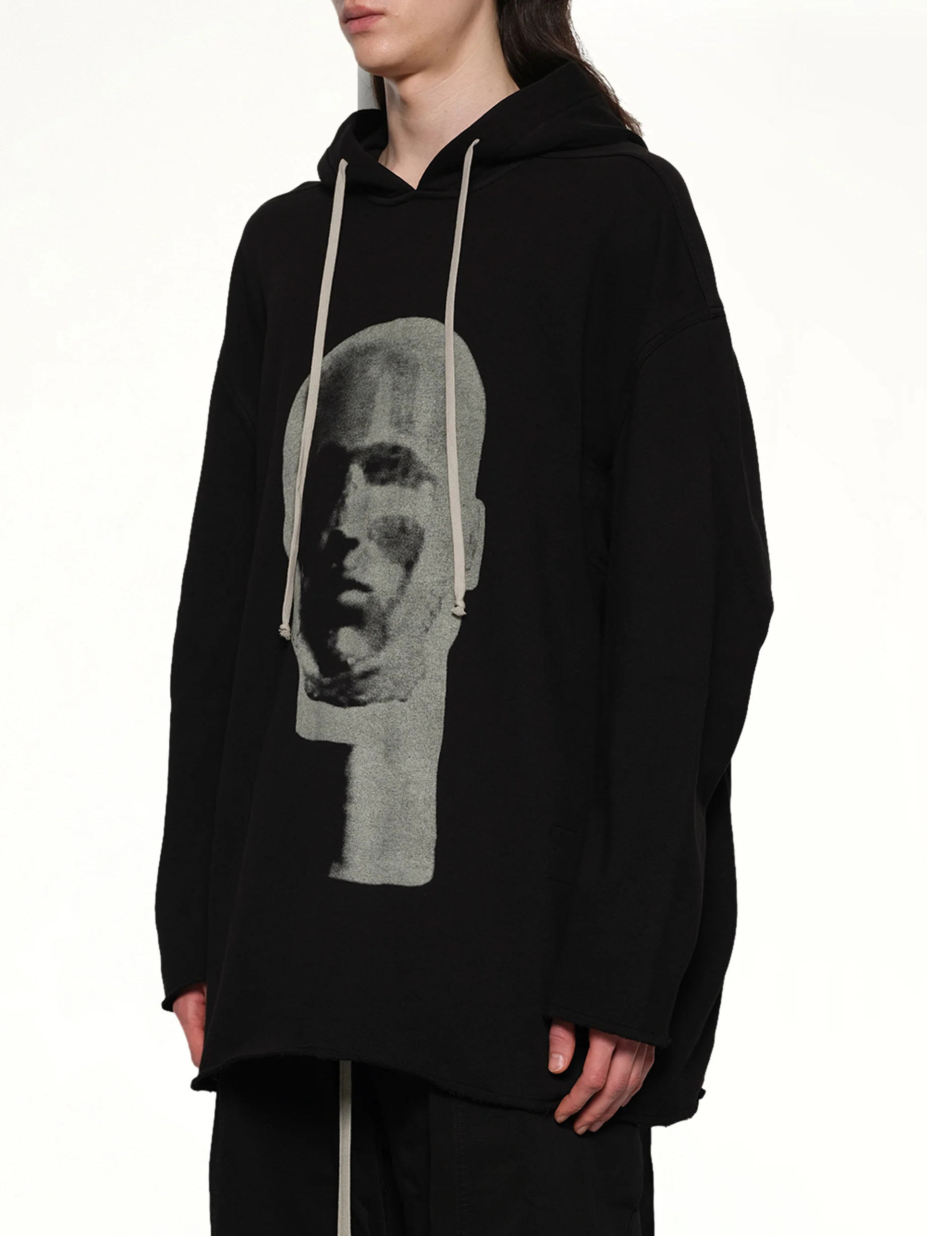 Head Print Peter Hoodie in Black/Pearl - Image 3