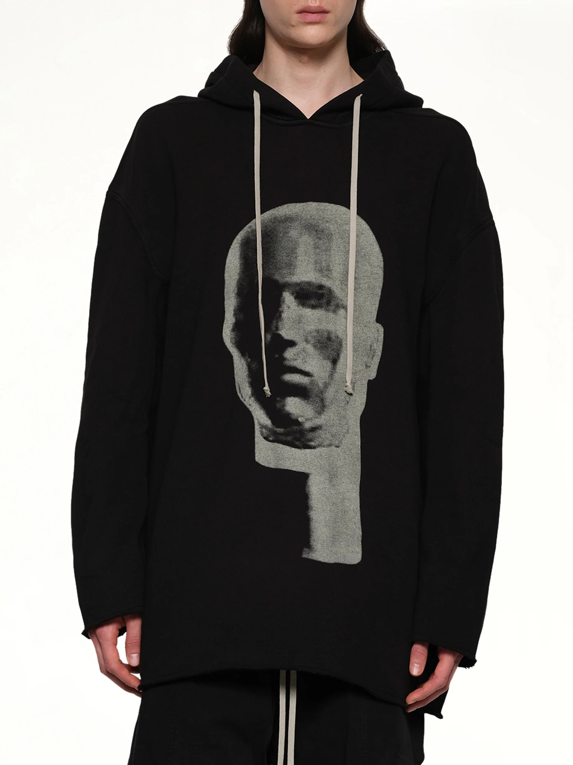 Head Print Peter Hoodie in Black/Pearl - Image 6