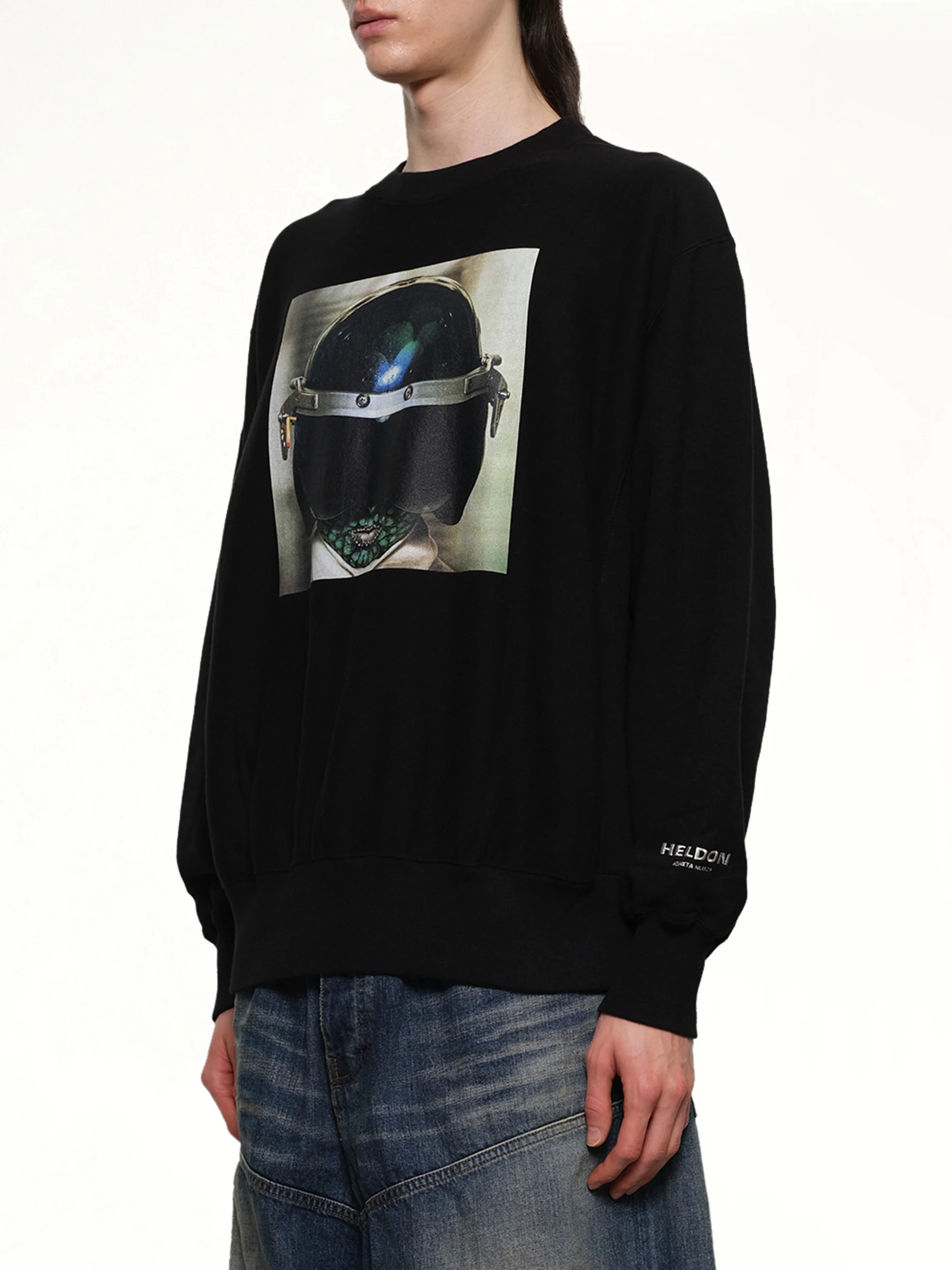 Heldon L/S T-Shirt in Black - Image 3