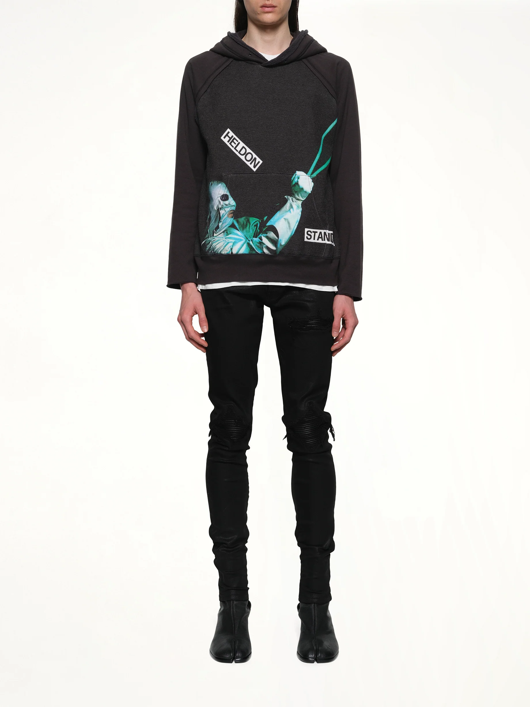 Heldon Stand By Hoodie in Black - Image 7