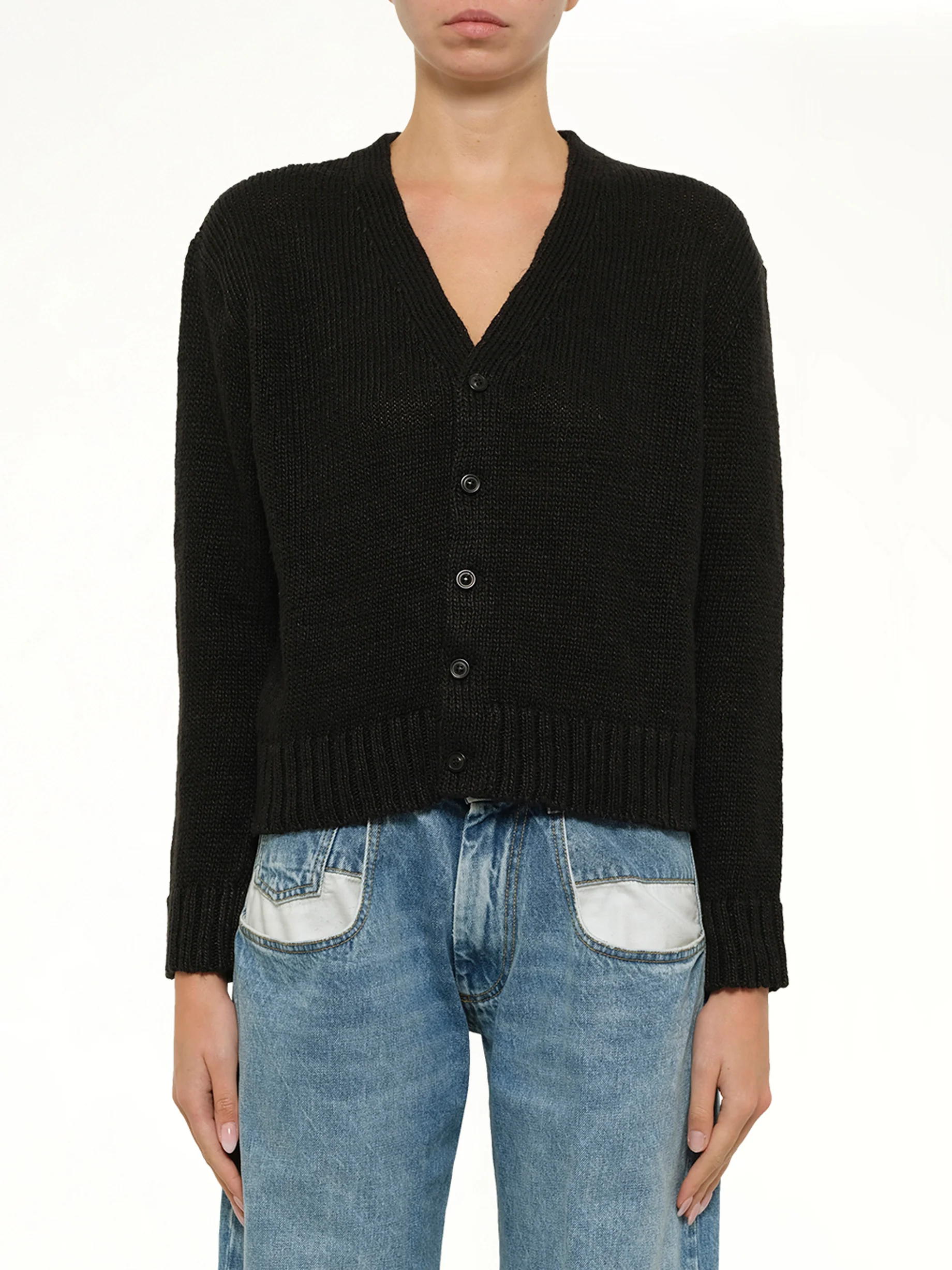 Hemp Cardigan in Black