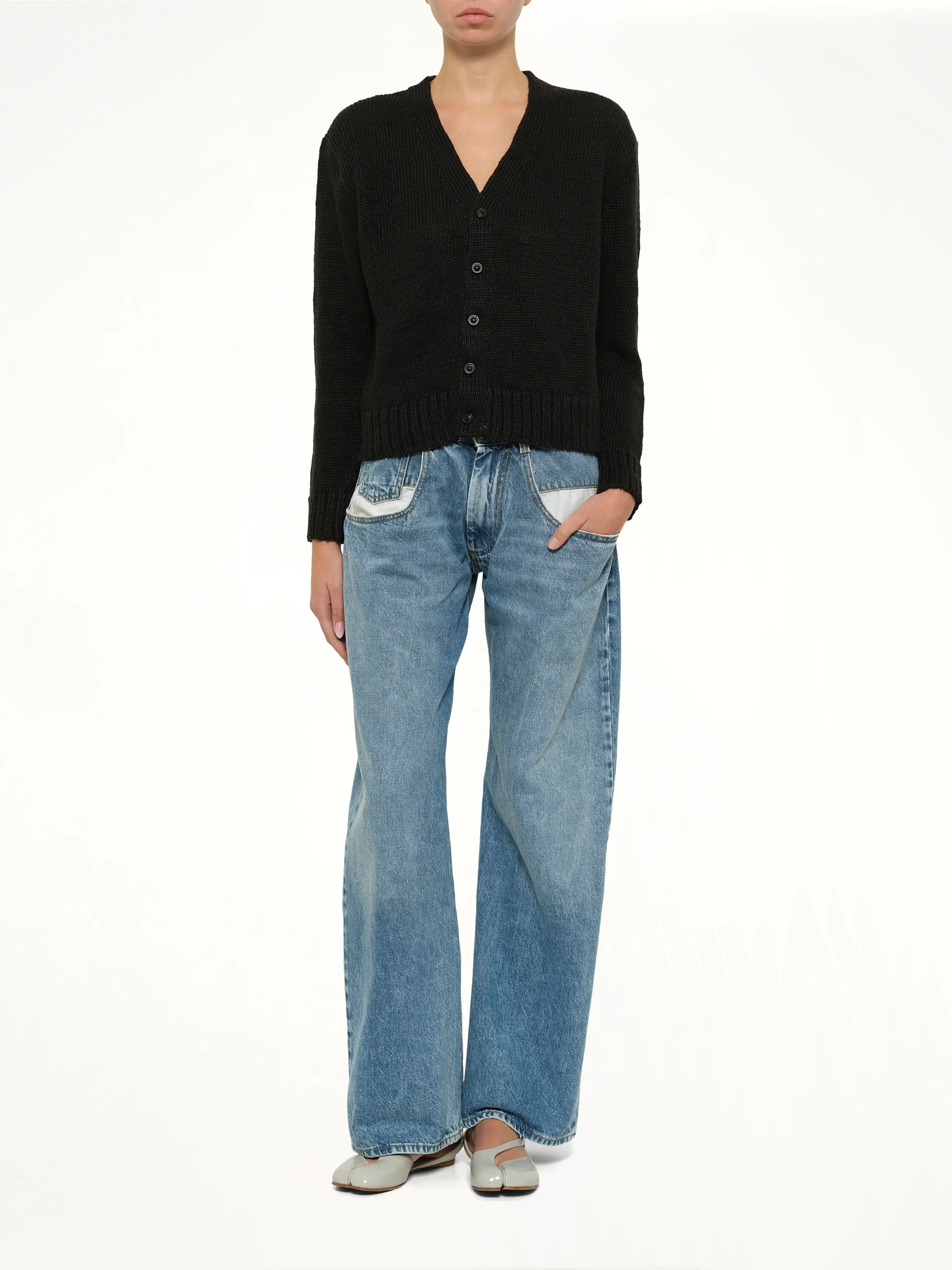 Hemp Cardigan in Black - Image 4