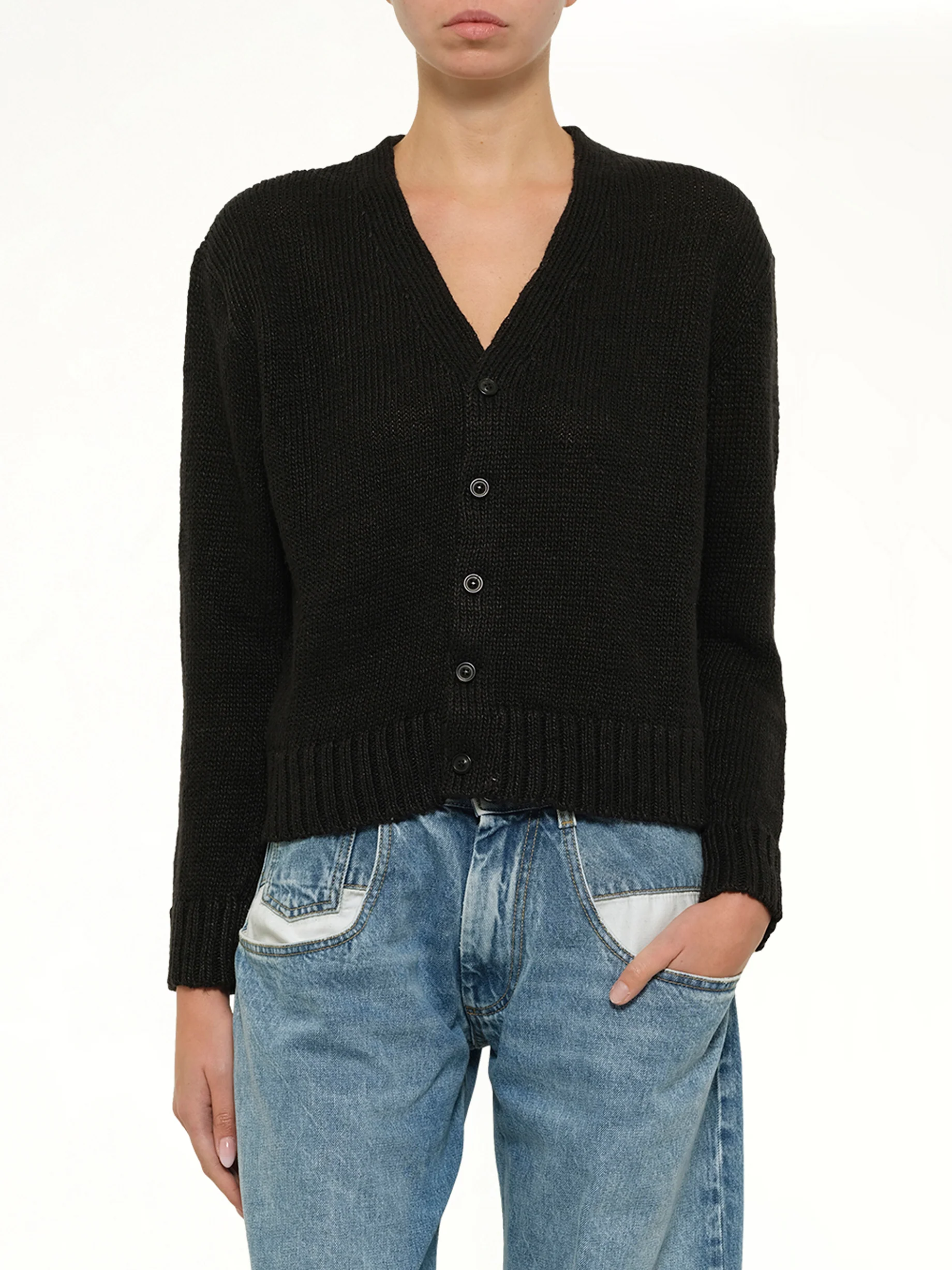 Hemp Cardigan in Black - Image 6