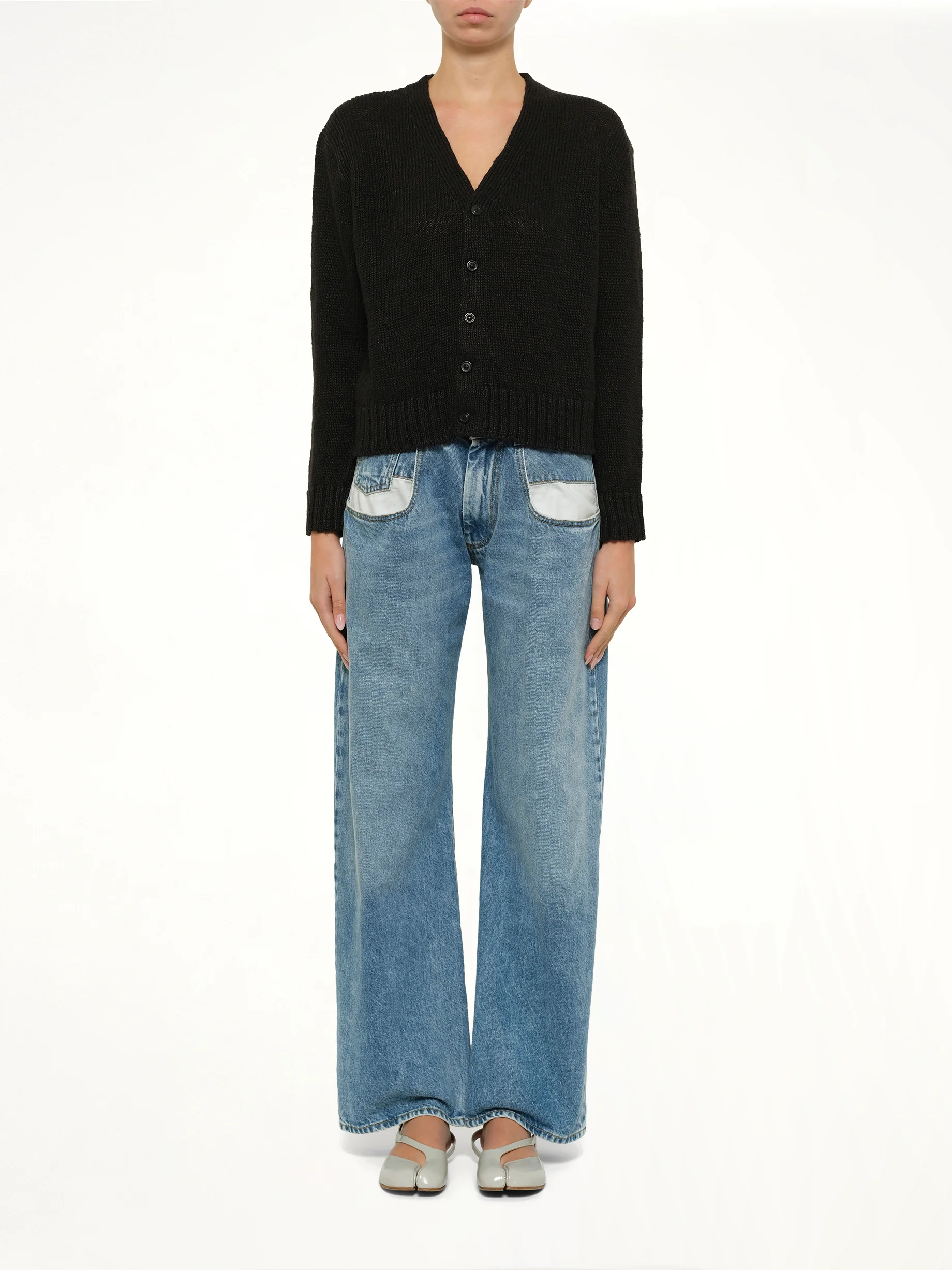 Hemp Cardigan in Black - Image 7