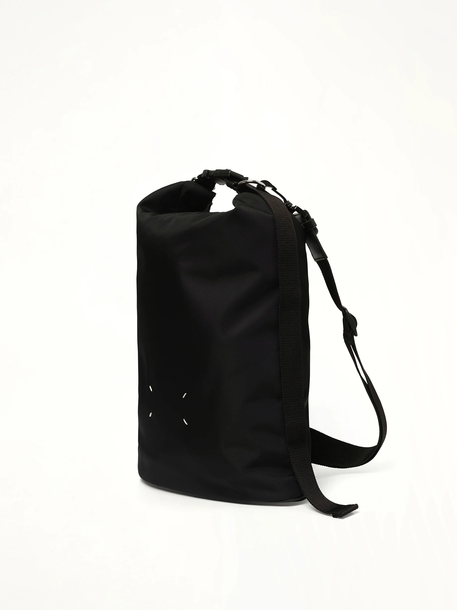 High Tech Roll Up Backpack in Black - Image 2