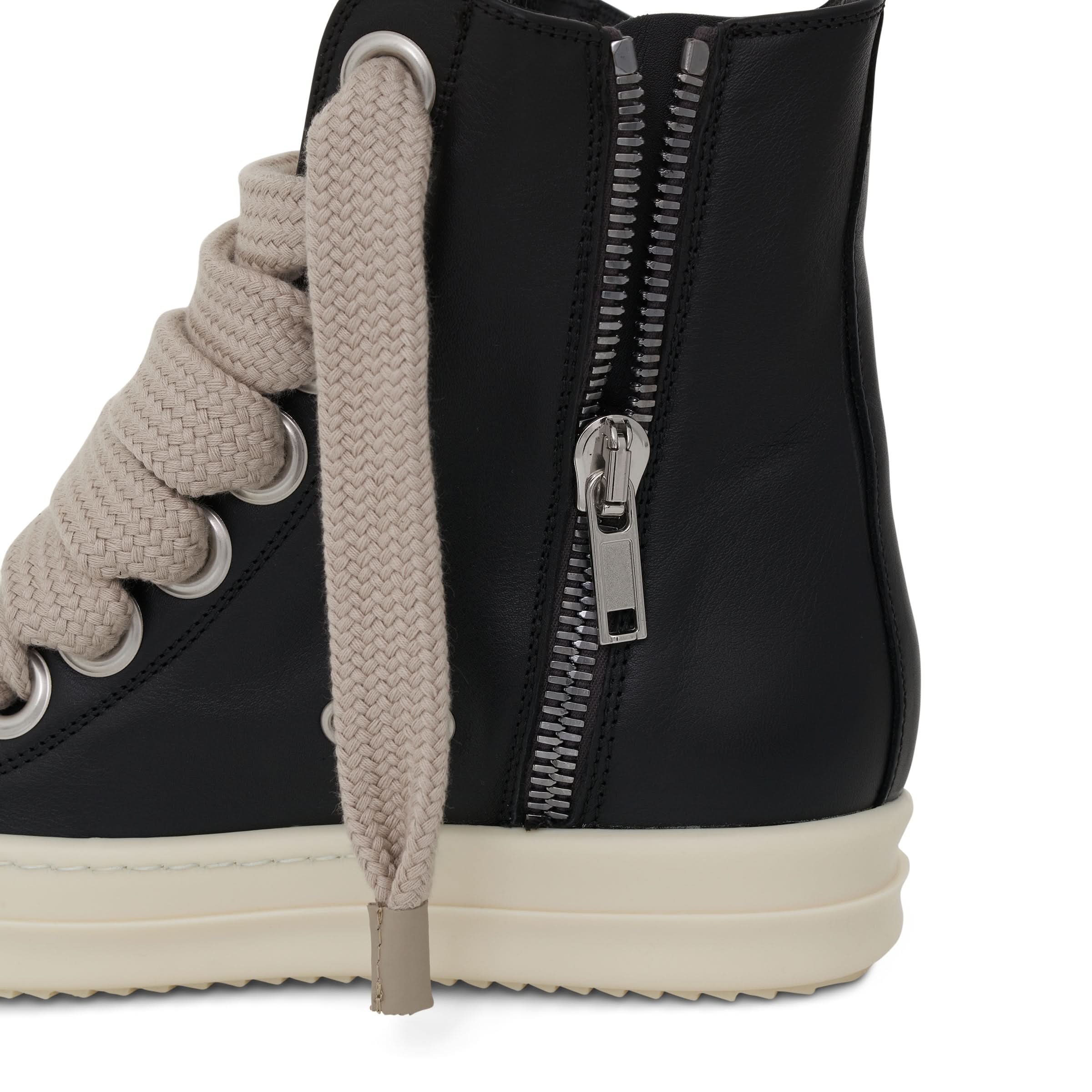 High Sneaker with Jumbo Laces in Black/Milk - Image 5