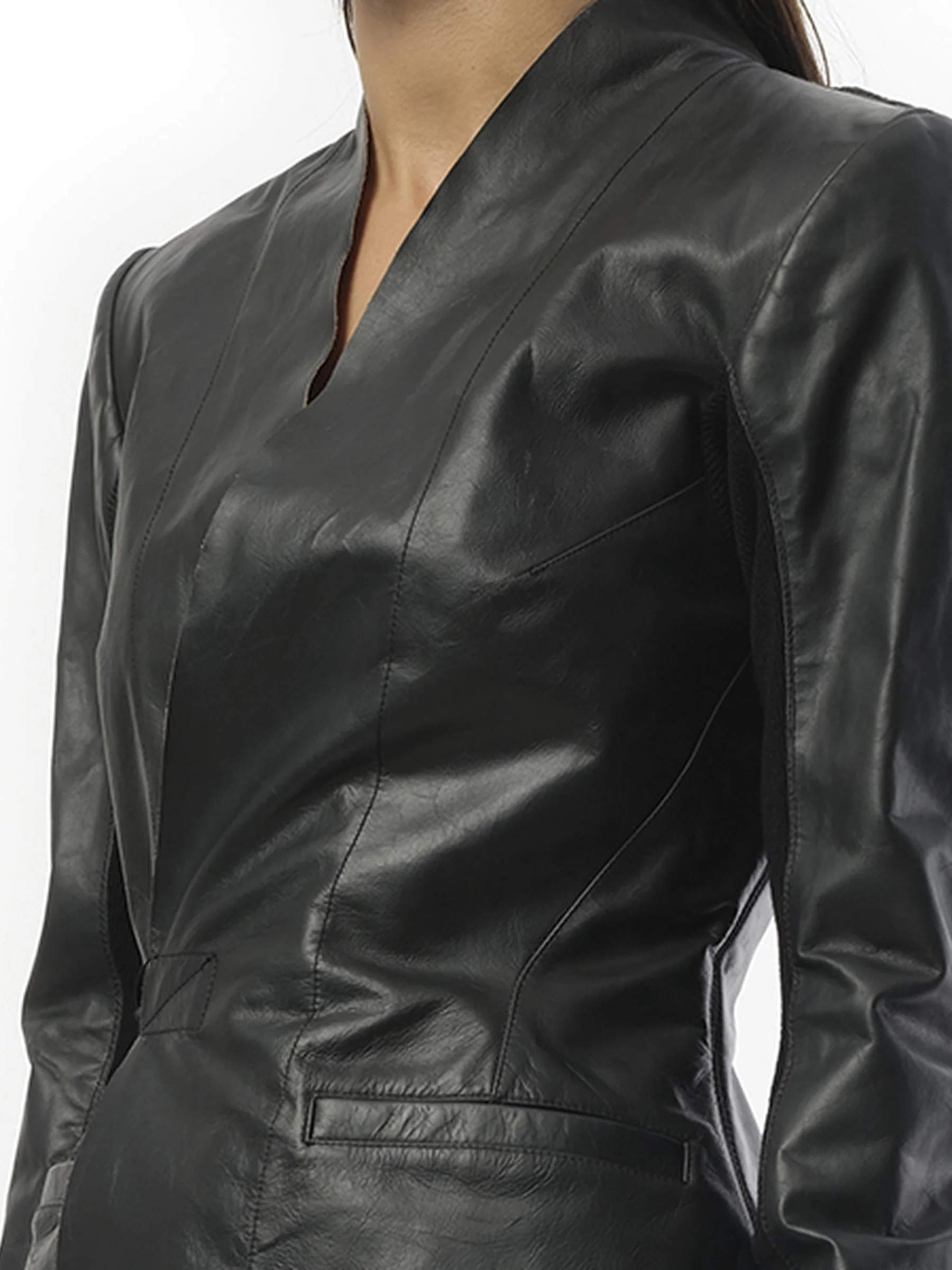 Hollywood Leather Jacket in Black - Image 3