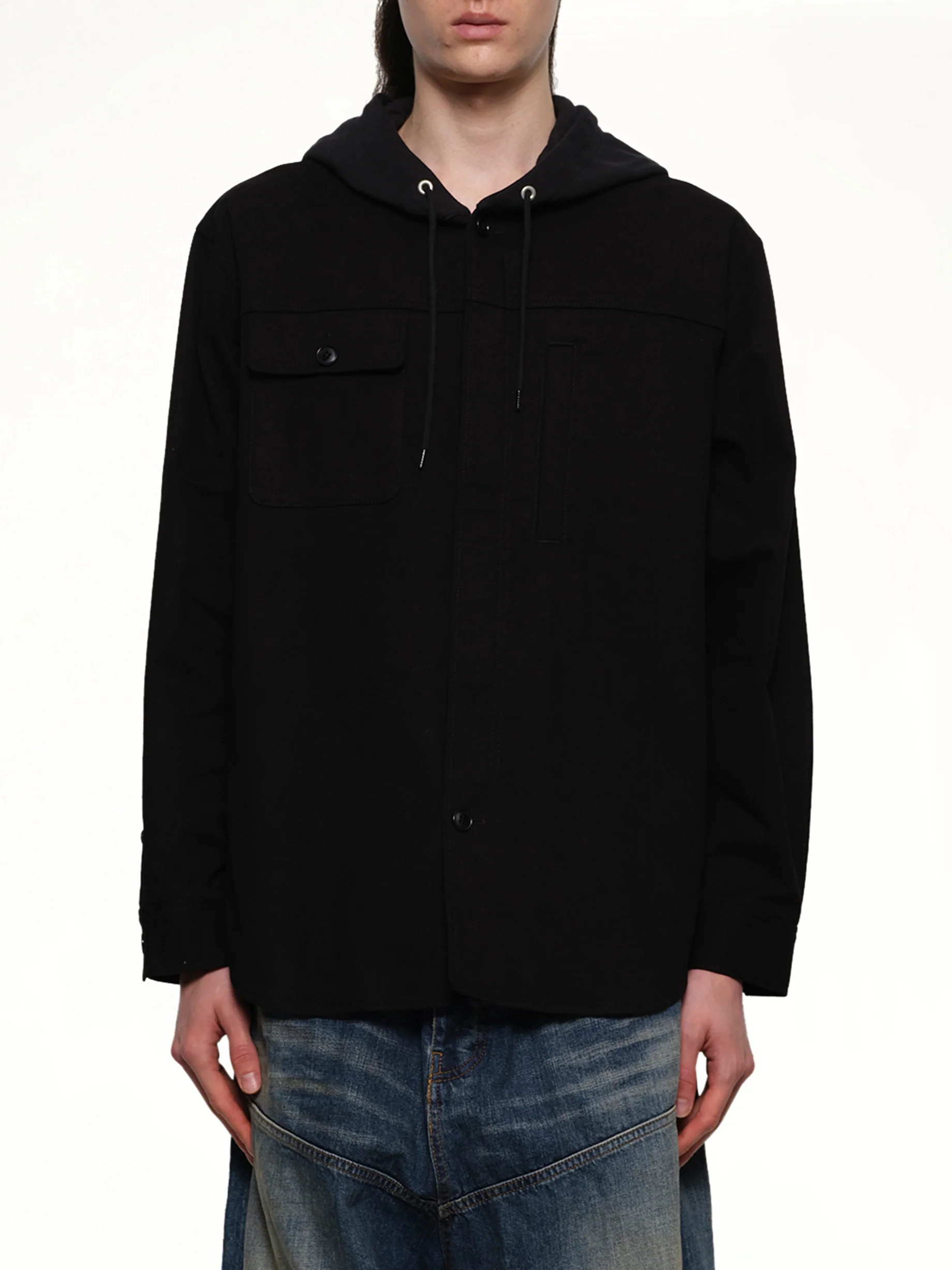 Hooded Blouse in Black