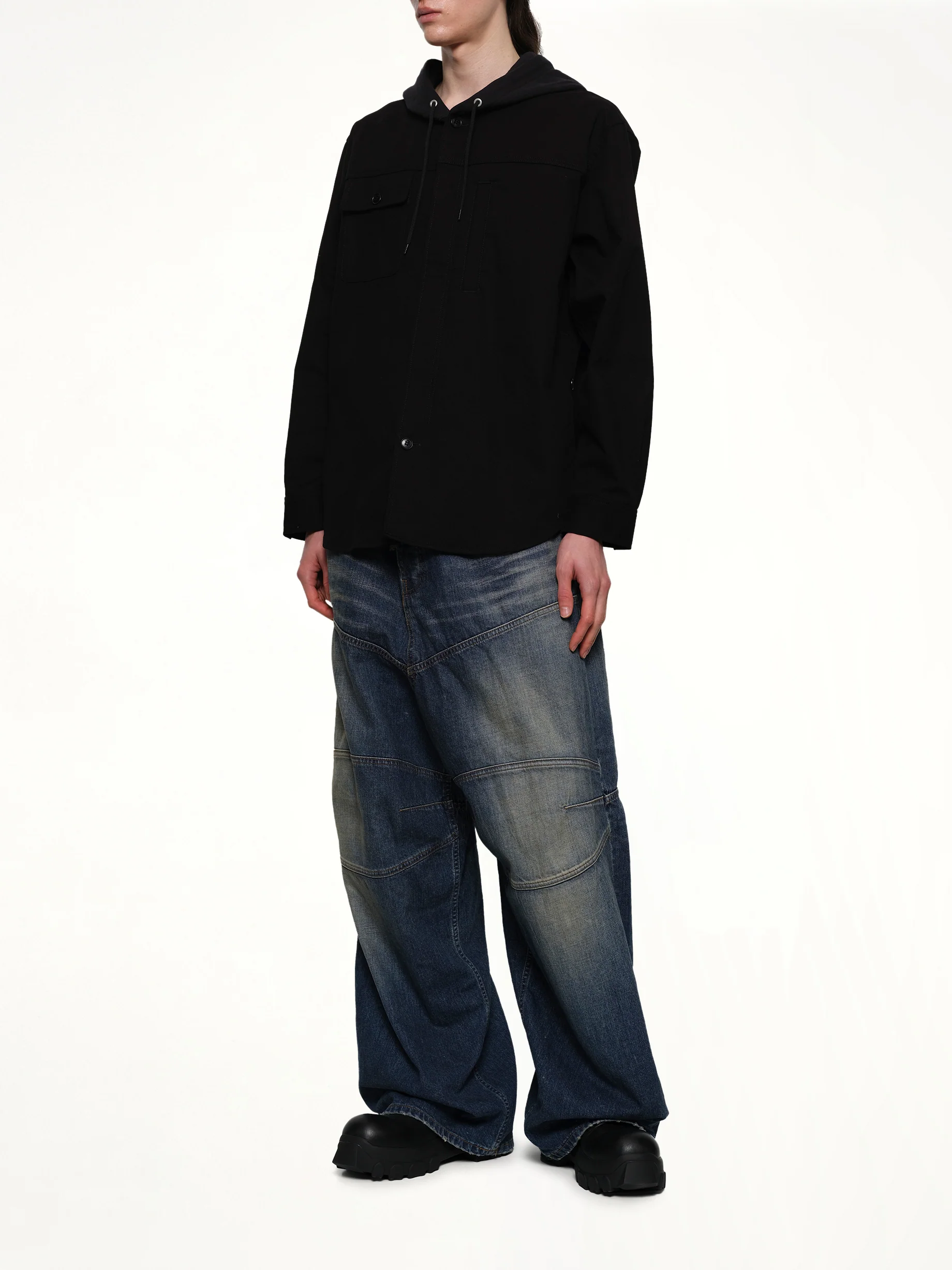 Hooded Blouse in Black - Image 4