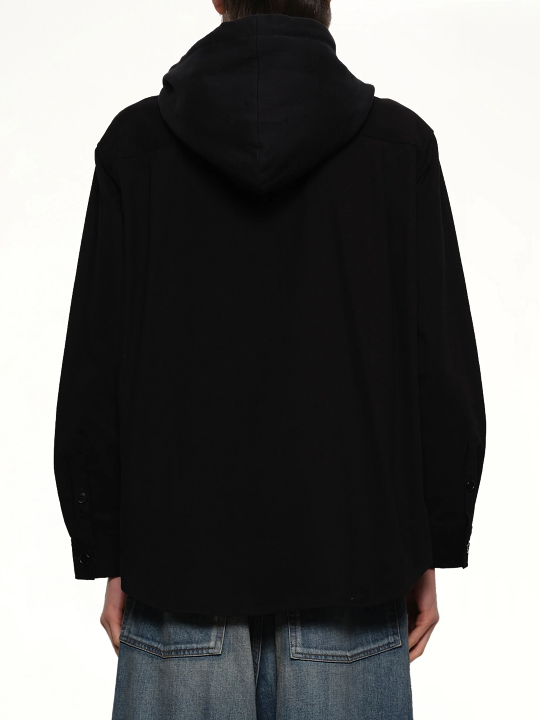 Hooded Blouse in Black - Image 5
