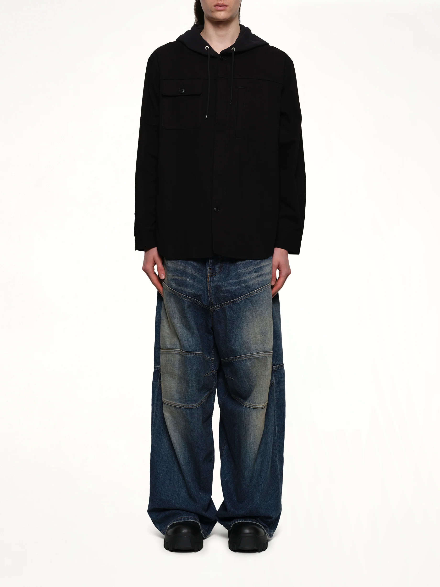 Hooded Blouse in Black - Image 7