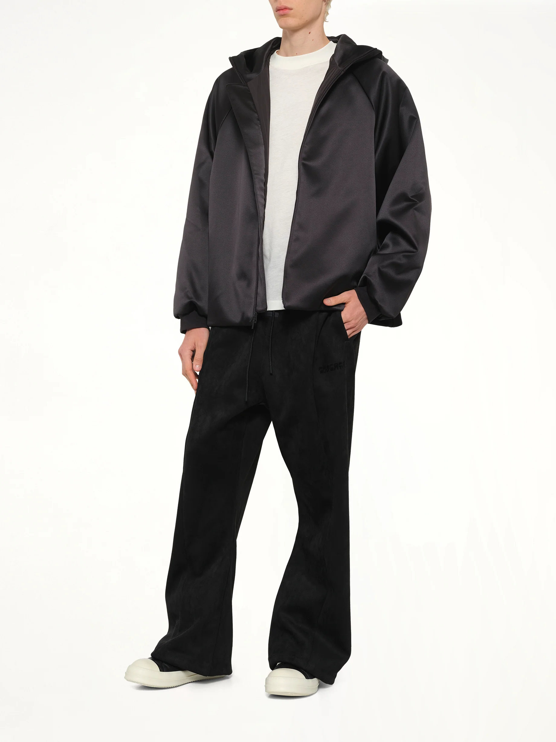 Hooded Bomber Jacket in Vintage Black - Image 4