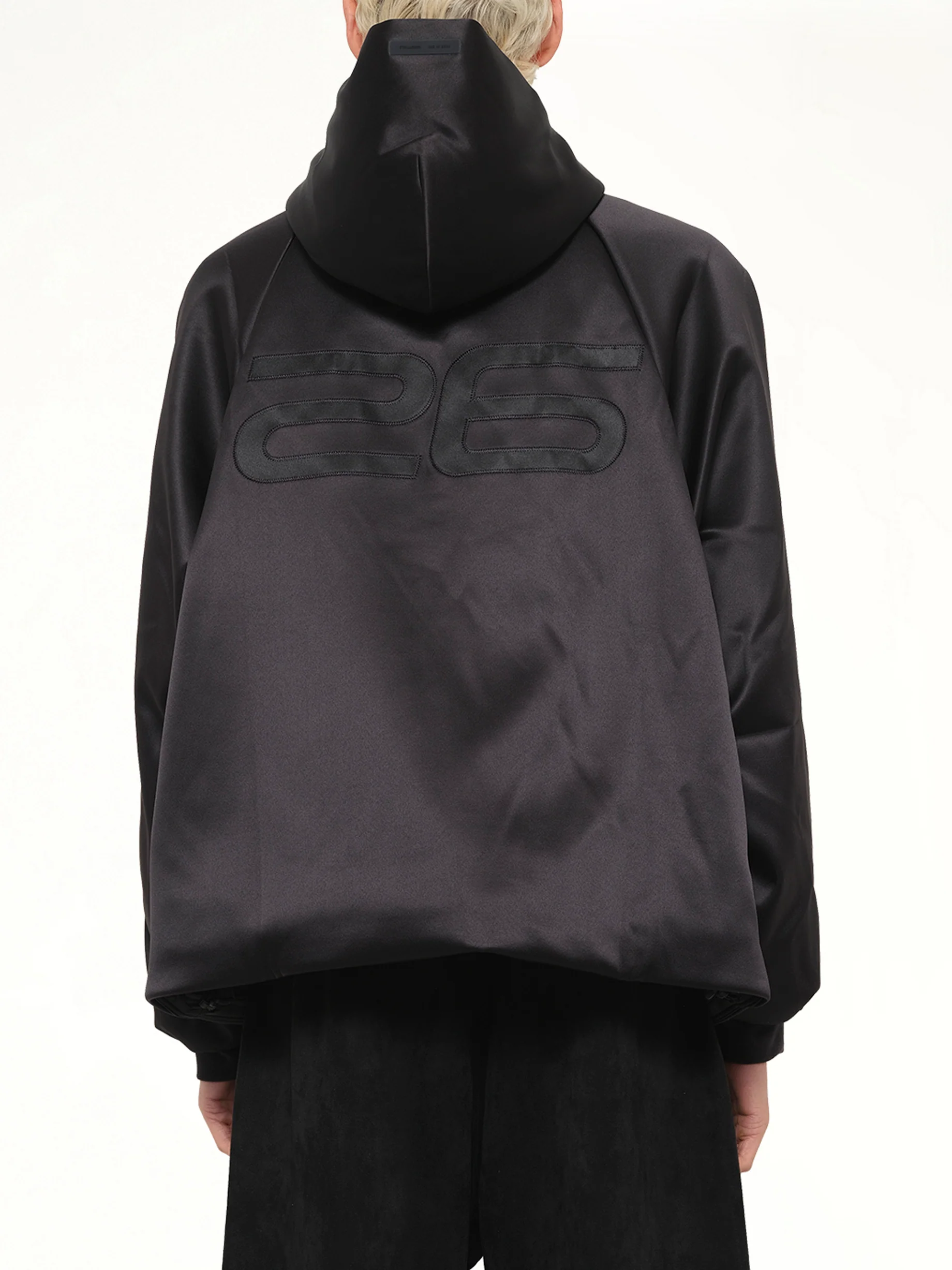 Hooded Bomber Jacket in Vintage Black - Image 5