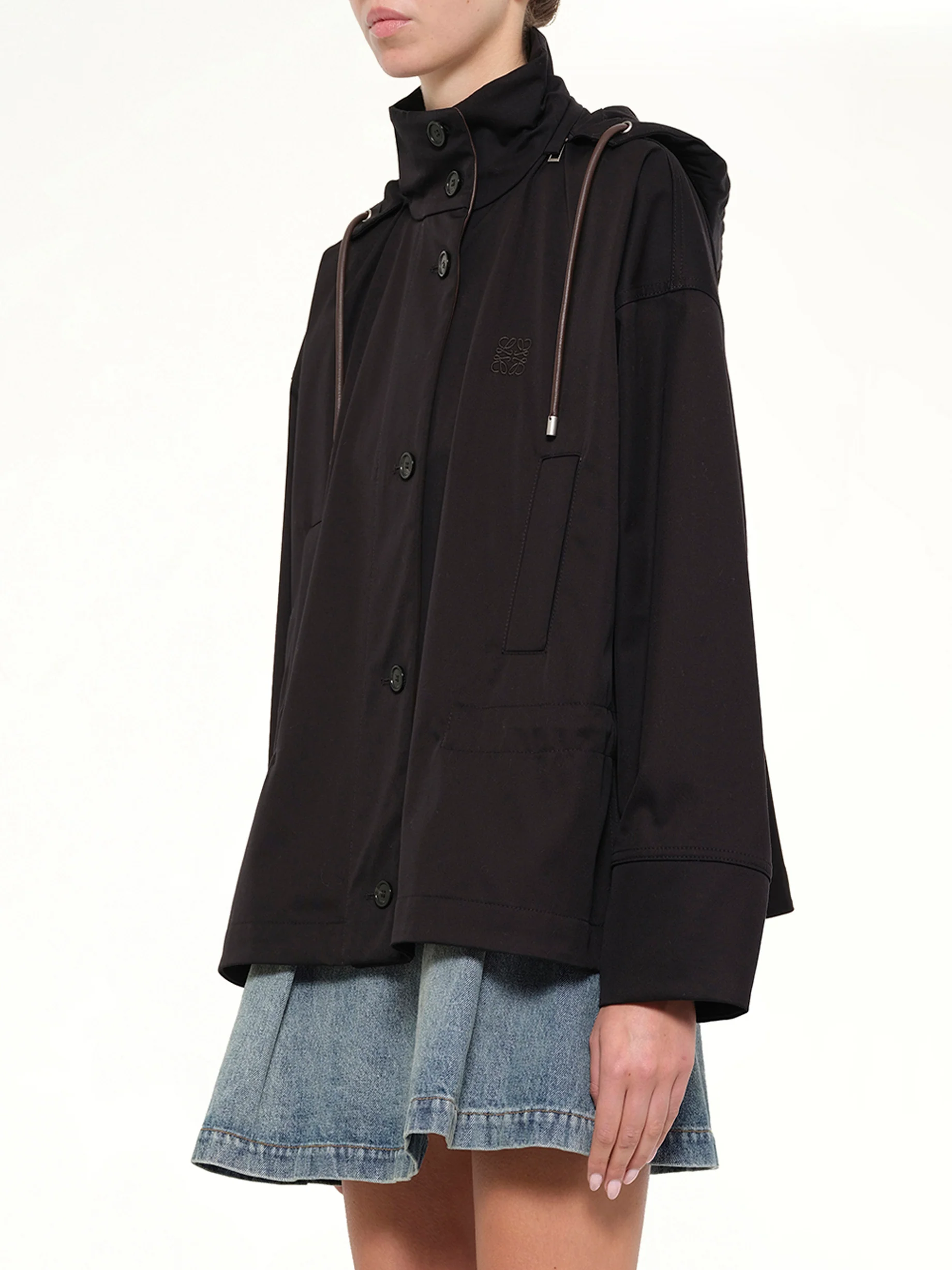 Hooded Jacket in Black - Image 3