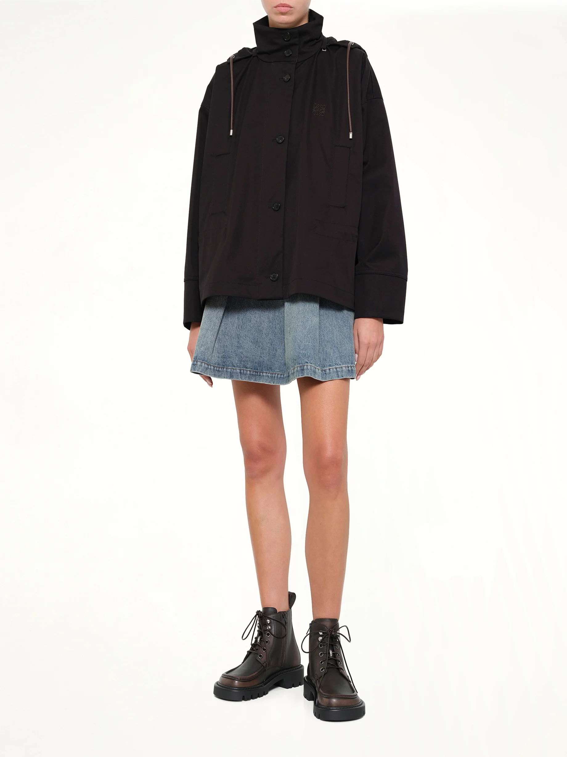 Hooded Jacket in Black - Image 4